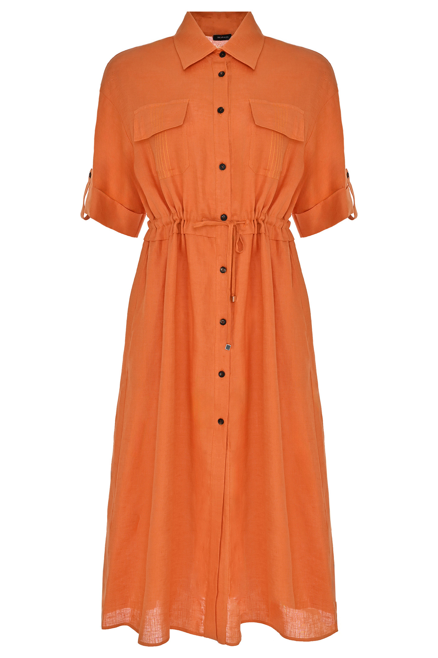 Платье KITON D59366H092850, цвет: Оранжевый, Женский