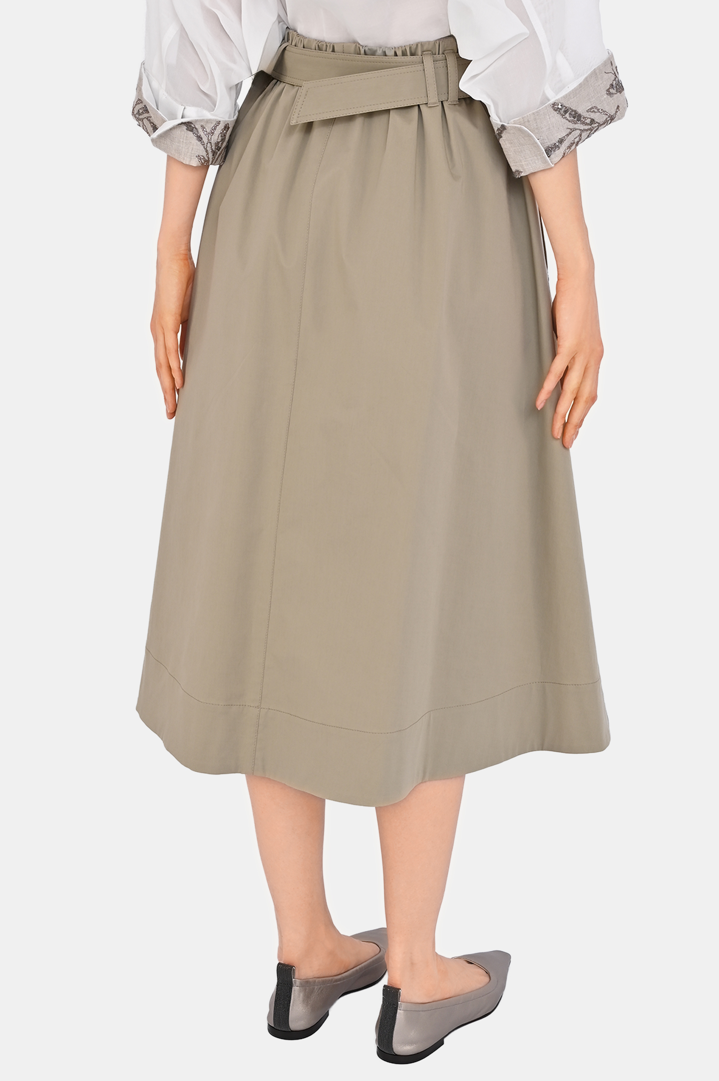 Юбка BRUNELLO  CUCINELLI ML138G3753, цвет: Оливковый, Женский