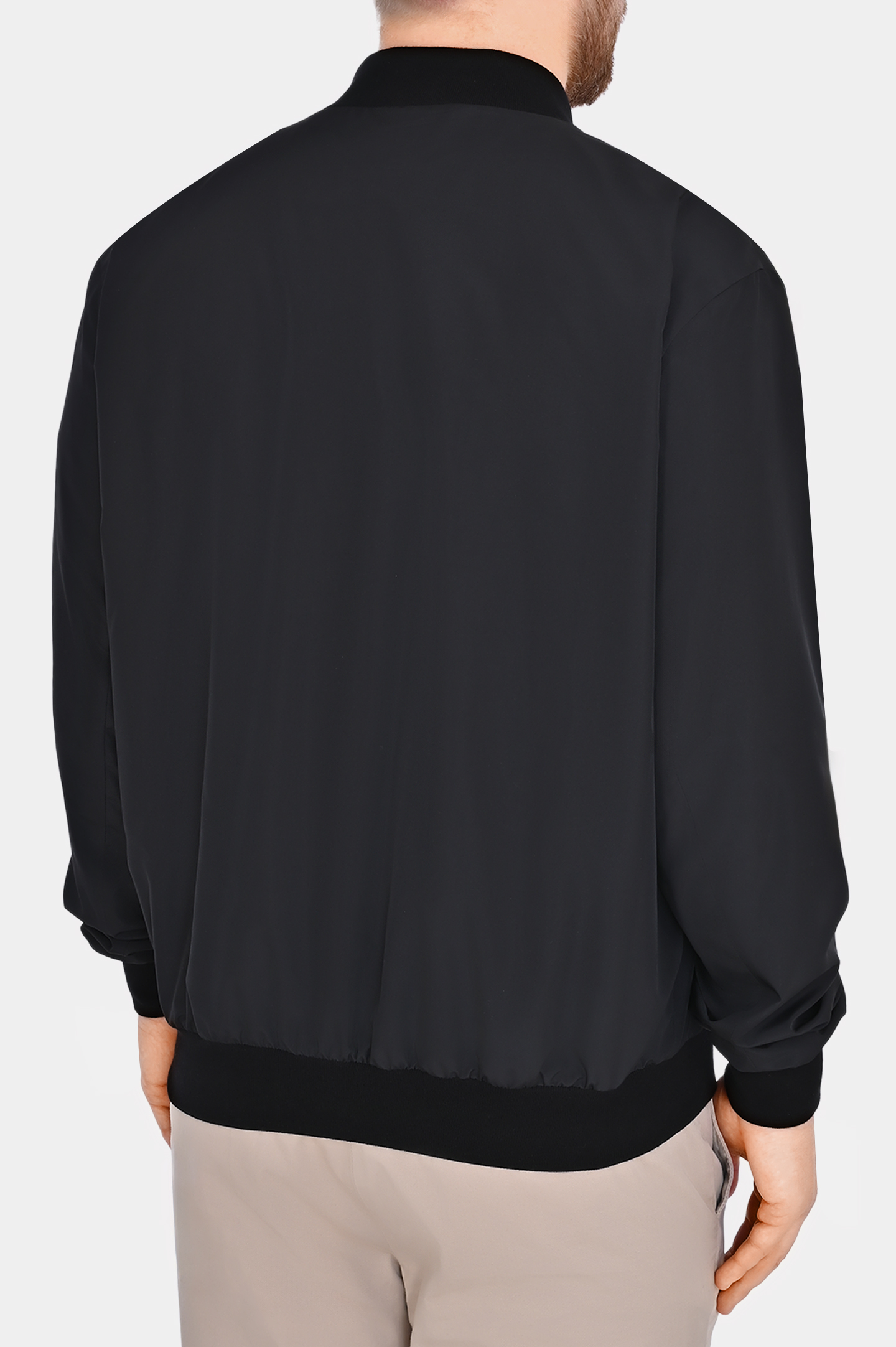Легкая куртка из полиэстера на молнии KITON UBLMSEAK0710D1, цвет: Черный, Мужской