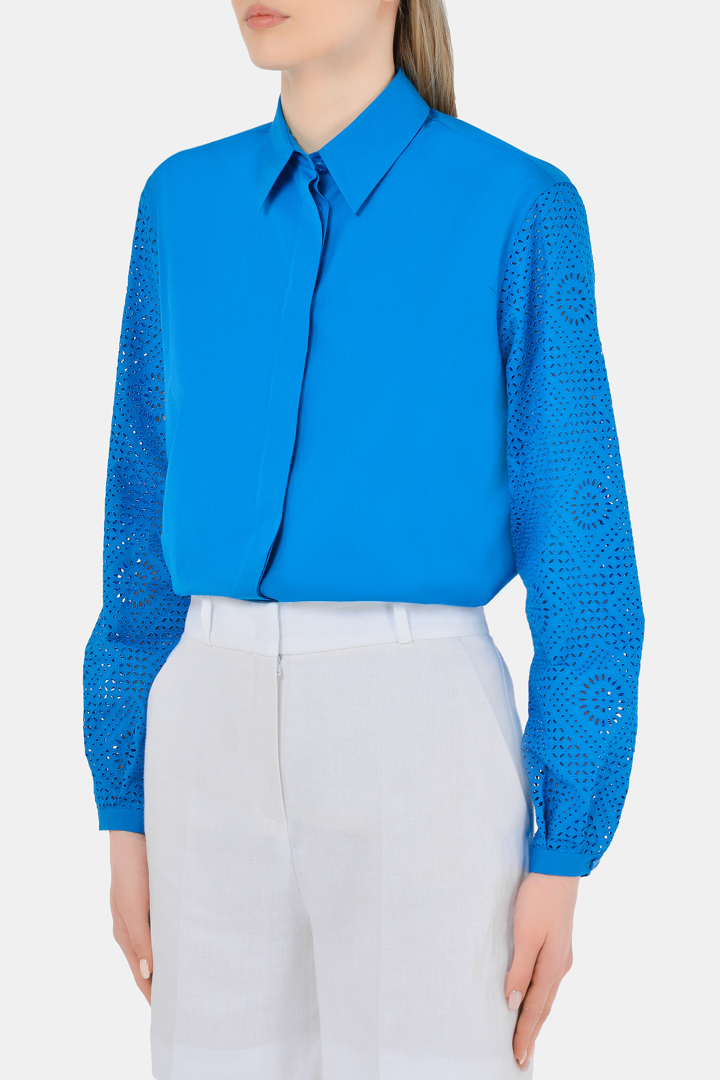 Блуза LORO PIANA F1-FAL5911, цвет: Синий, Женский