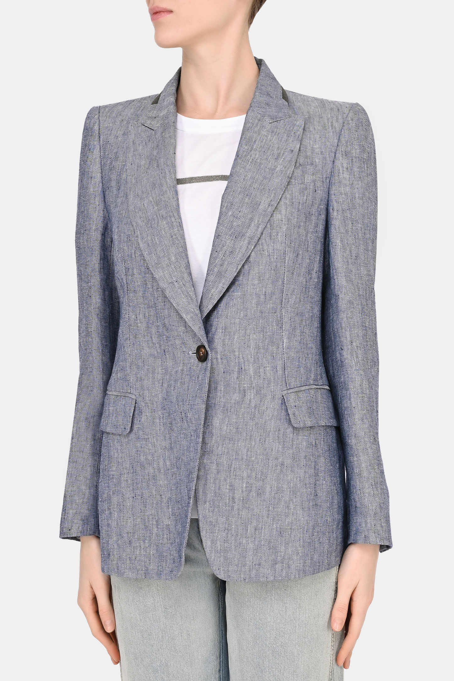 Жакет BRUNELLO  CUCINELLI MW4592016, цвет: Синий, Женский