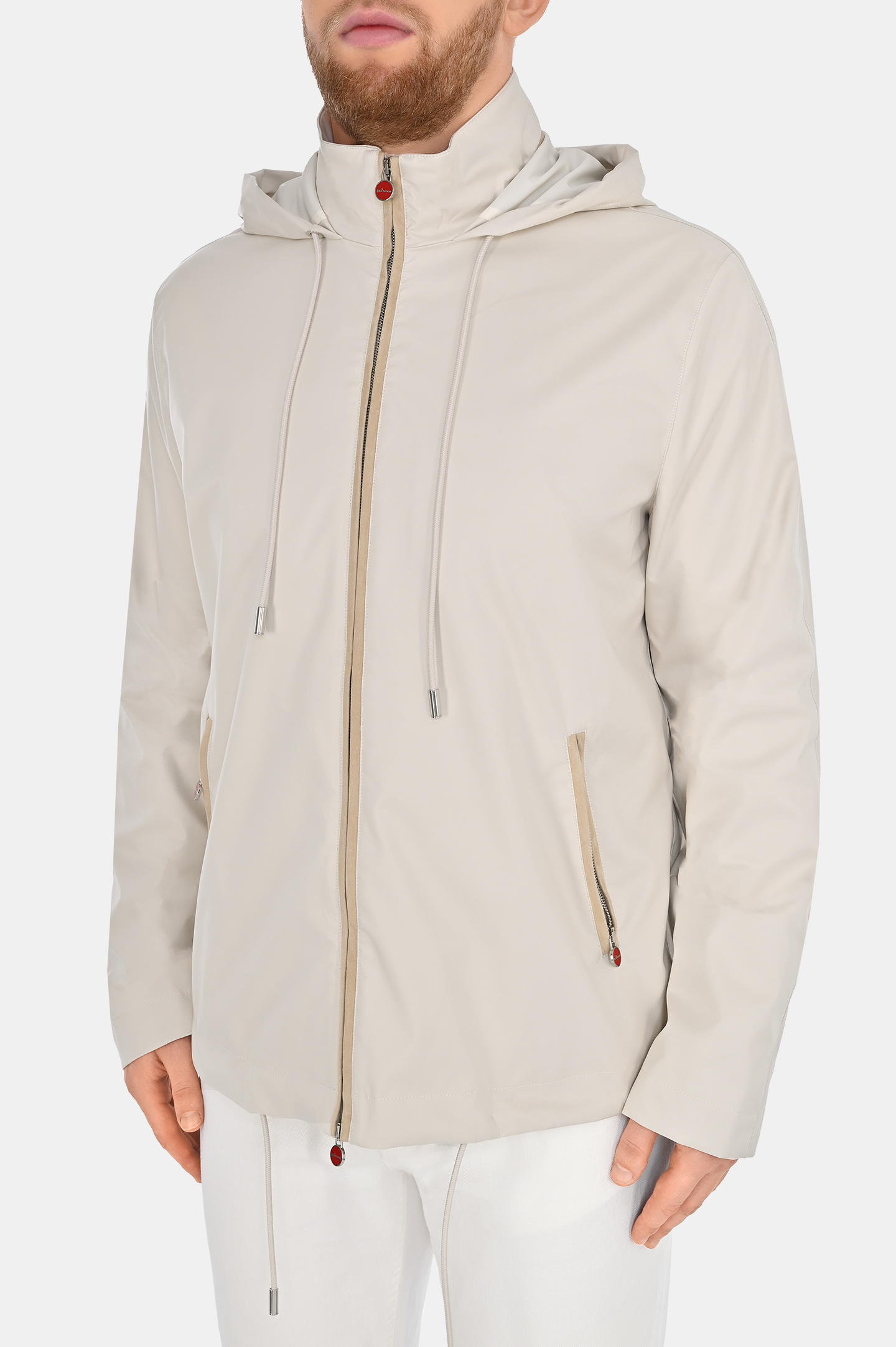 Куртка с капюшоном  KITON UW1780V0835C0, цвет: Молочный, Мужской