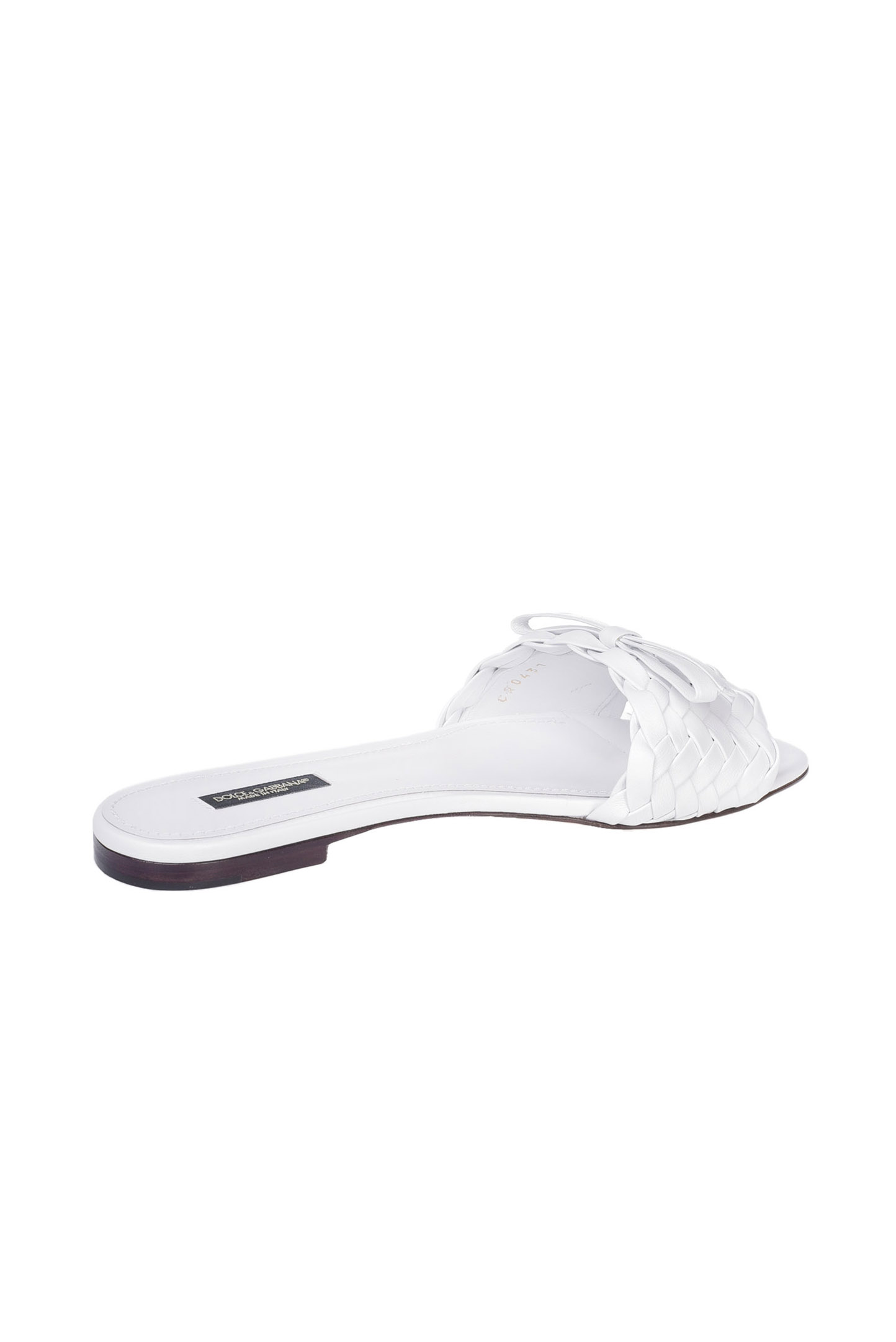 Шлепанцы DOLCE & GABBANA CQ0431 AO397, цвет: Белый, Женский