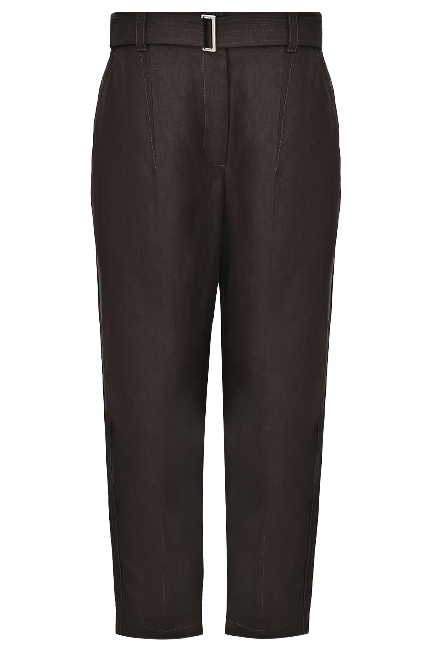 Брюки+пояс BRUNELLO  CUCINELLI ML142P8559, цвет: Темно-коричневый, Женский