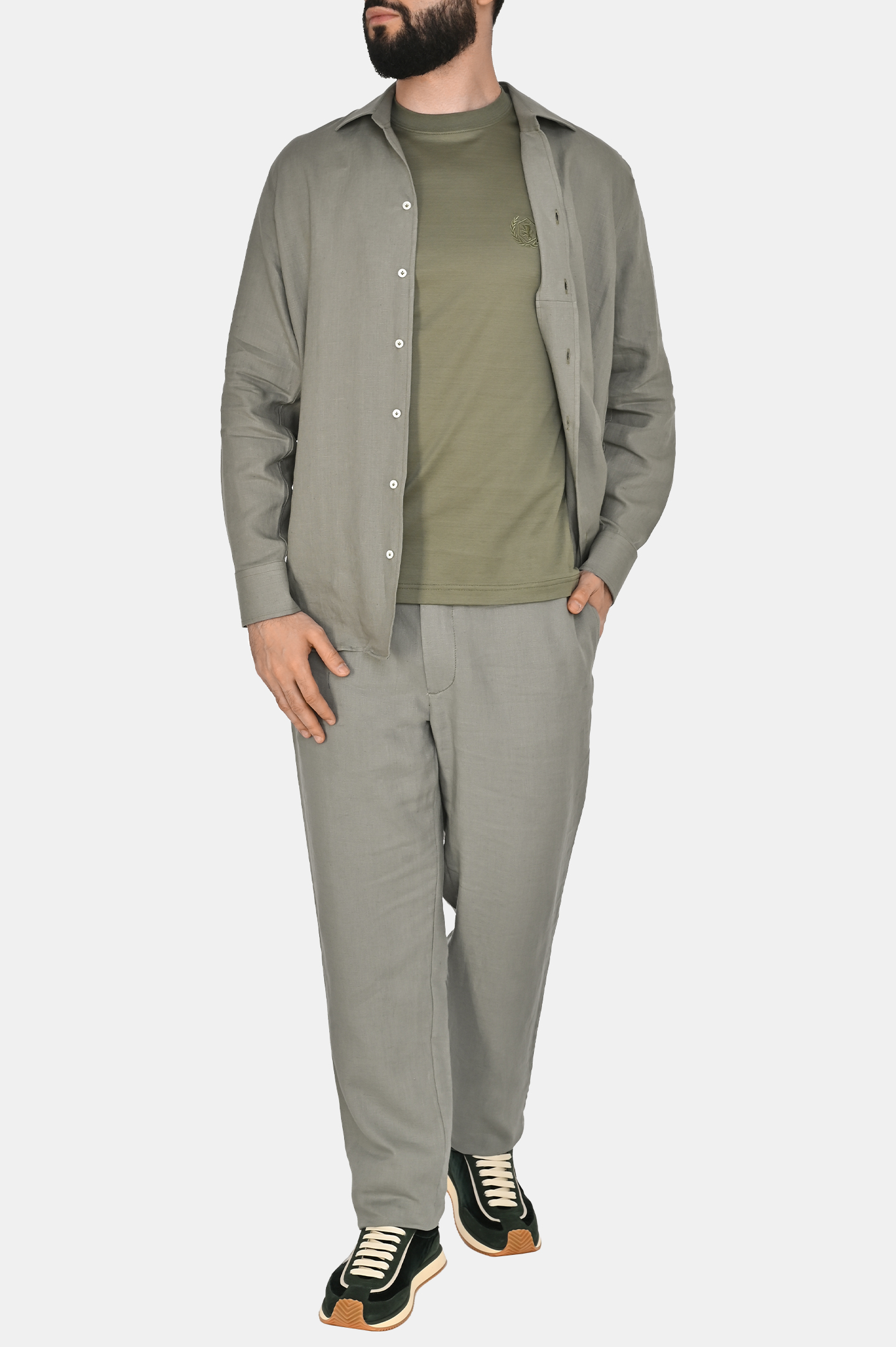 Кроссовки (Полуботинки) DOLCE & GABBANA CS2288 A6C78, цвет: Темно-зеленый, Мужской