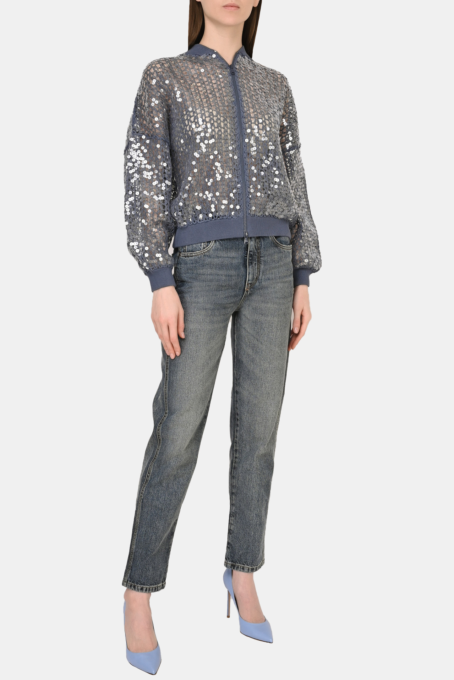 Кардиган BRUNELLO  CUCINELLI M3YR02506, цвет: Синий, Женский