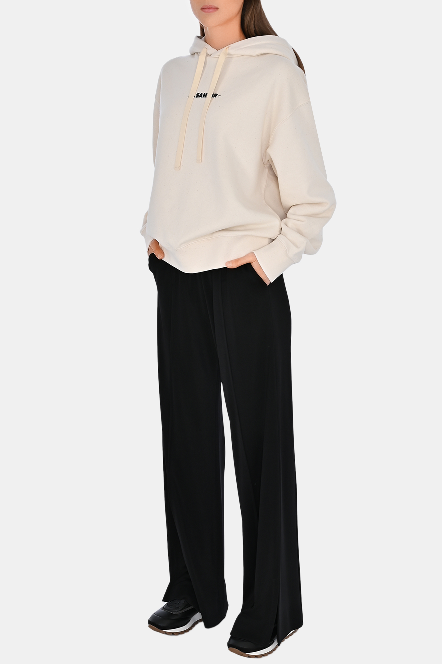 Худи с логотипом JIL SANDER J40GU0002 J20010, цвет: Молочный, Женский