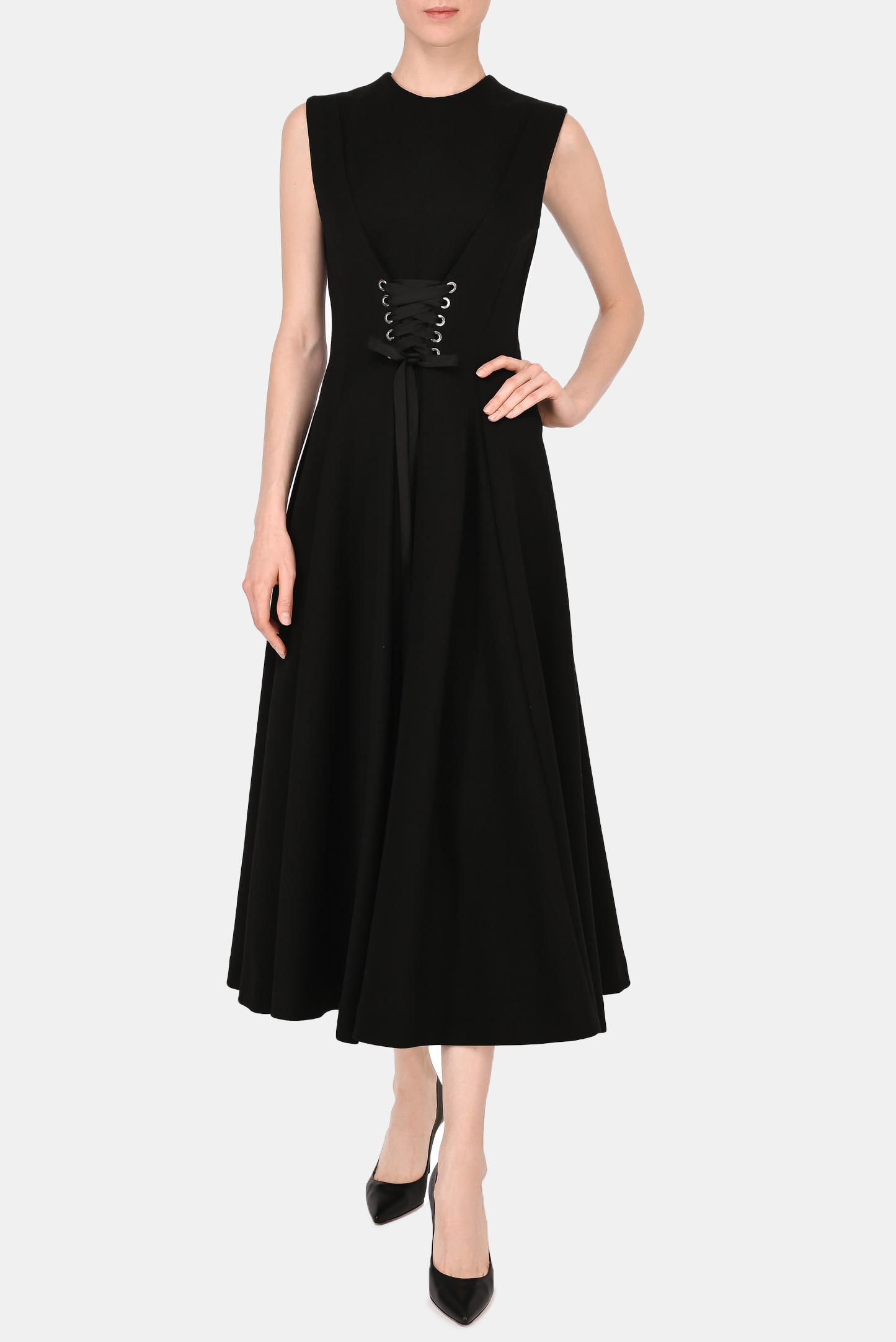 Платье ALEXANDER MCQUEEN 679308 QLABN, цвет: Черный, Женский