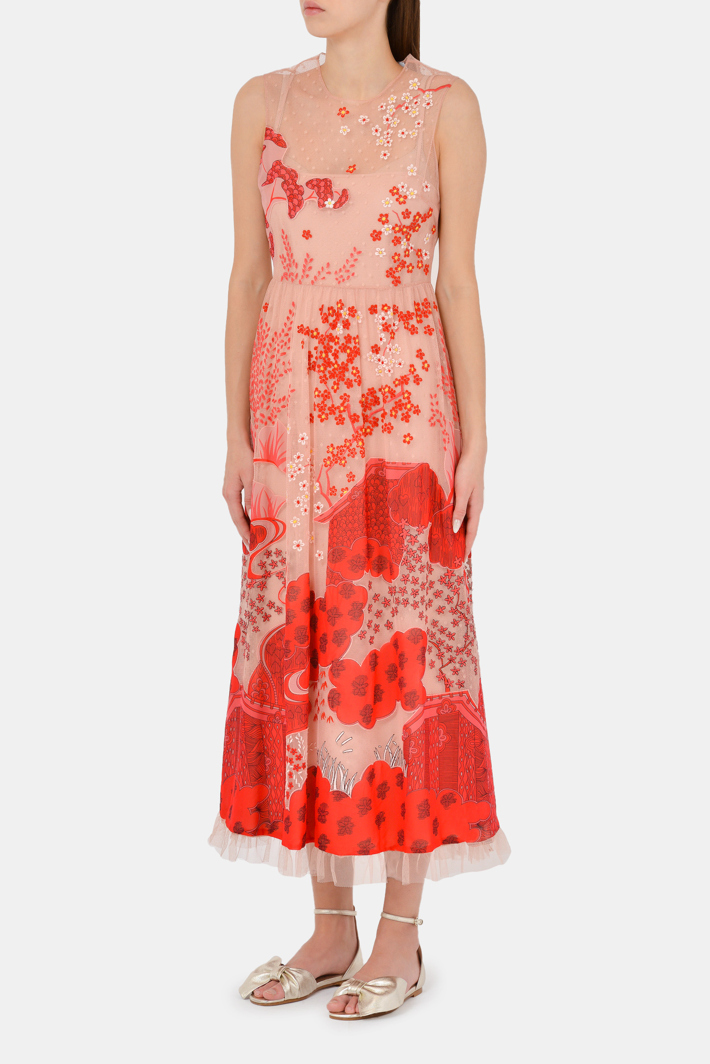 Платье RED VALENTINO VR3VA17E5QM, цвет: Розовый, Женский