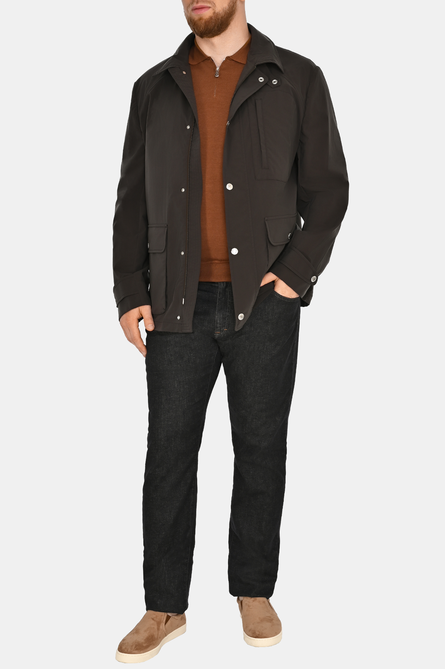 Куртка BRUNELLO  CUCINELLI MR4566490C, цвет: Темно-коричневый, Мужской