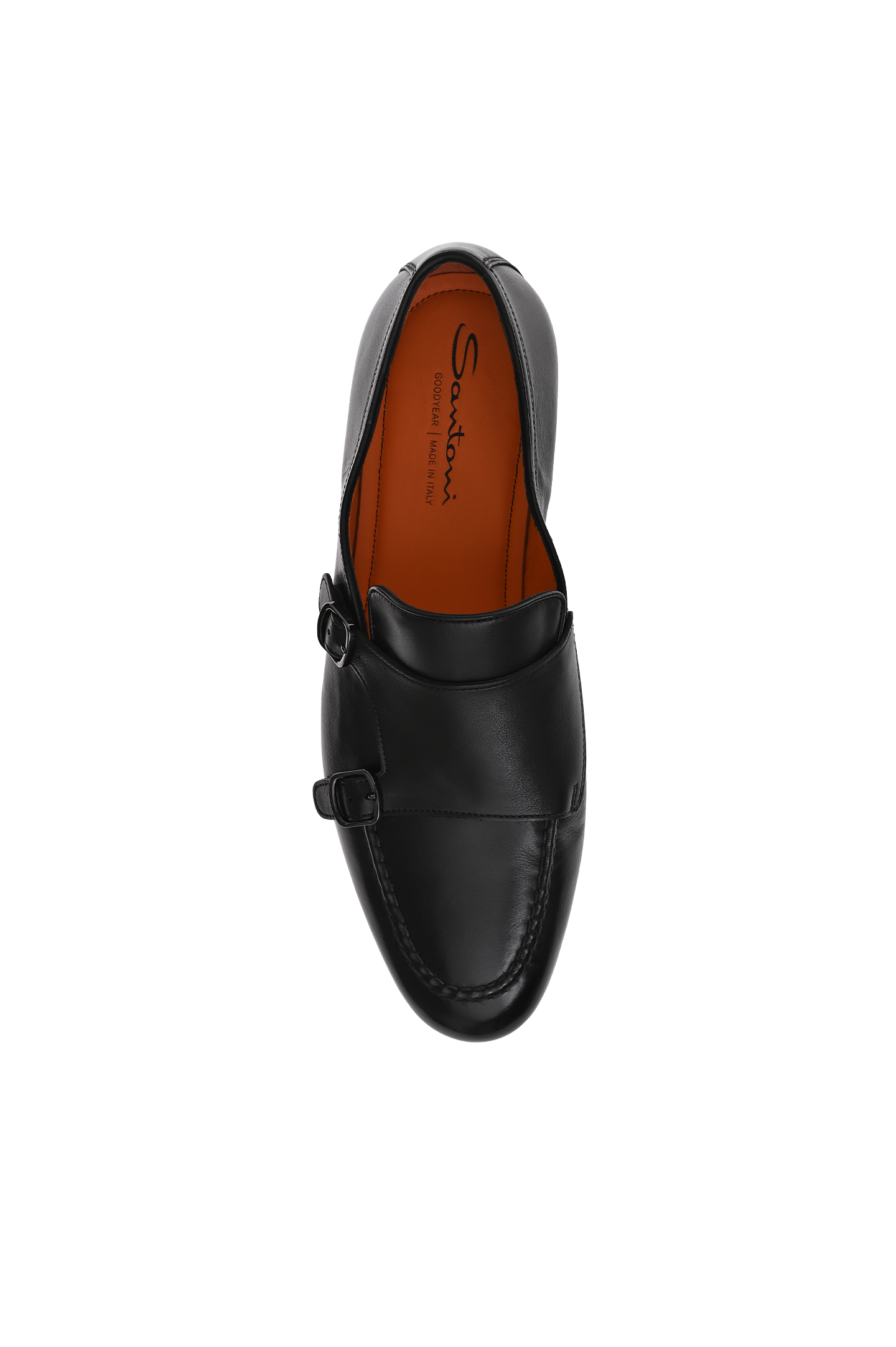 Кожаные монки SANTONI MCNG16848SA3BSLFN01, цвет: Черный, Мужской