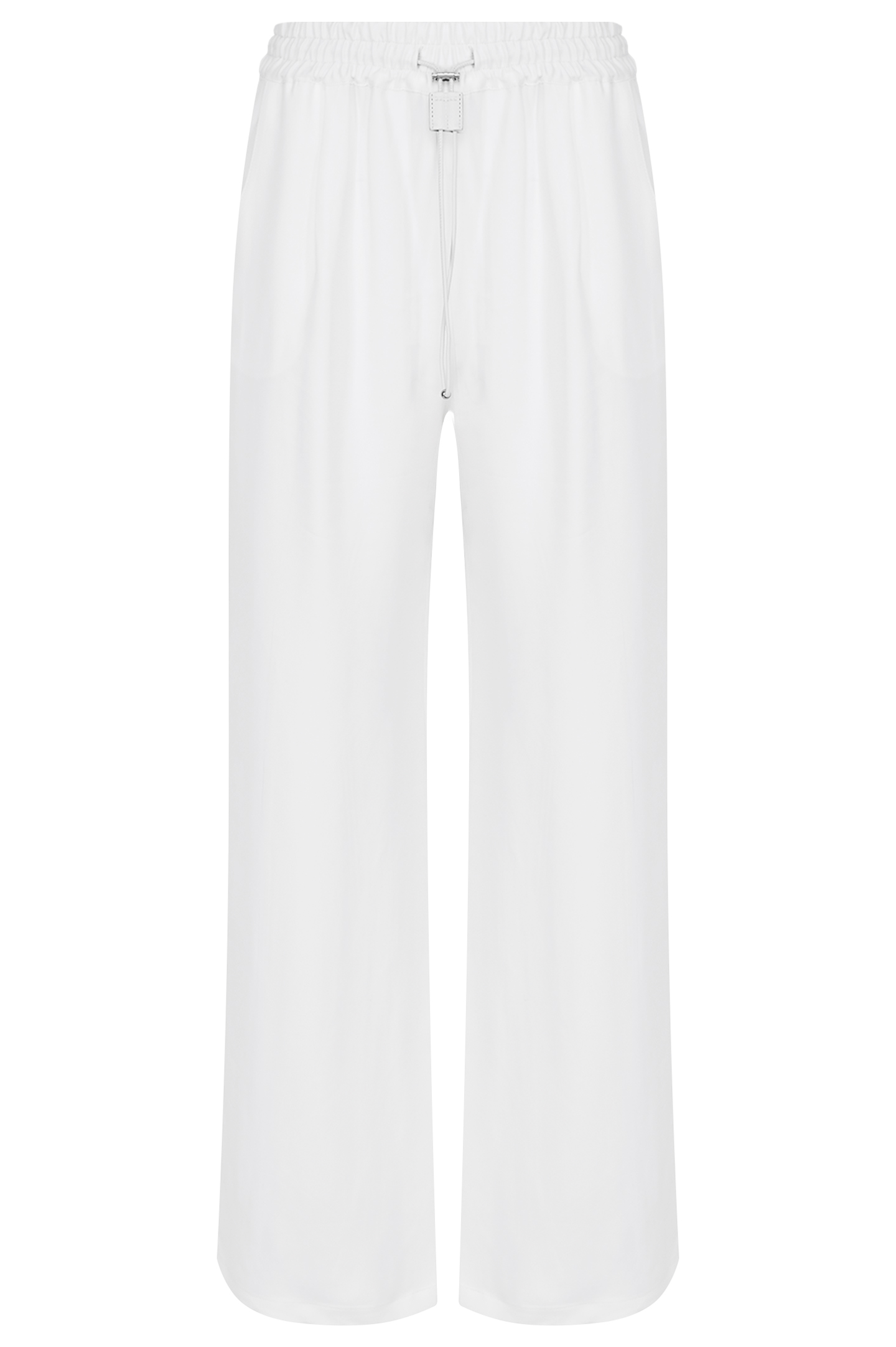 Широкие брюки из вискозы и эластана KITON D57105K0956C0, цвет: Белый, Женский