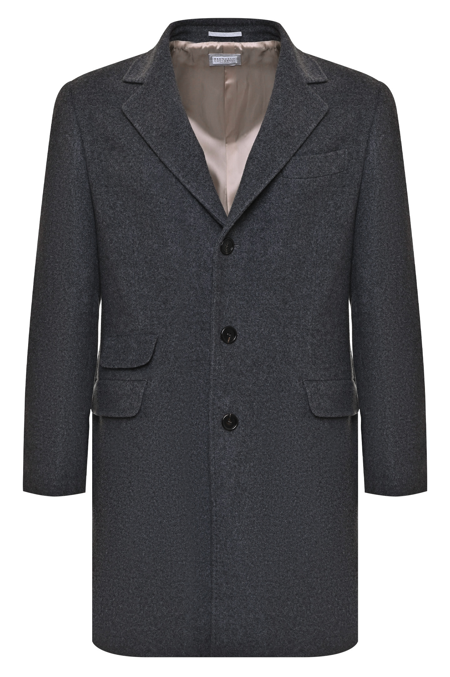 Пальто BRUNELLO  CUCINELLI MT4979039, цвет: Серый, Мужской