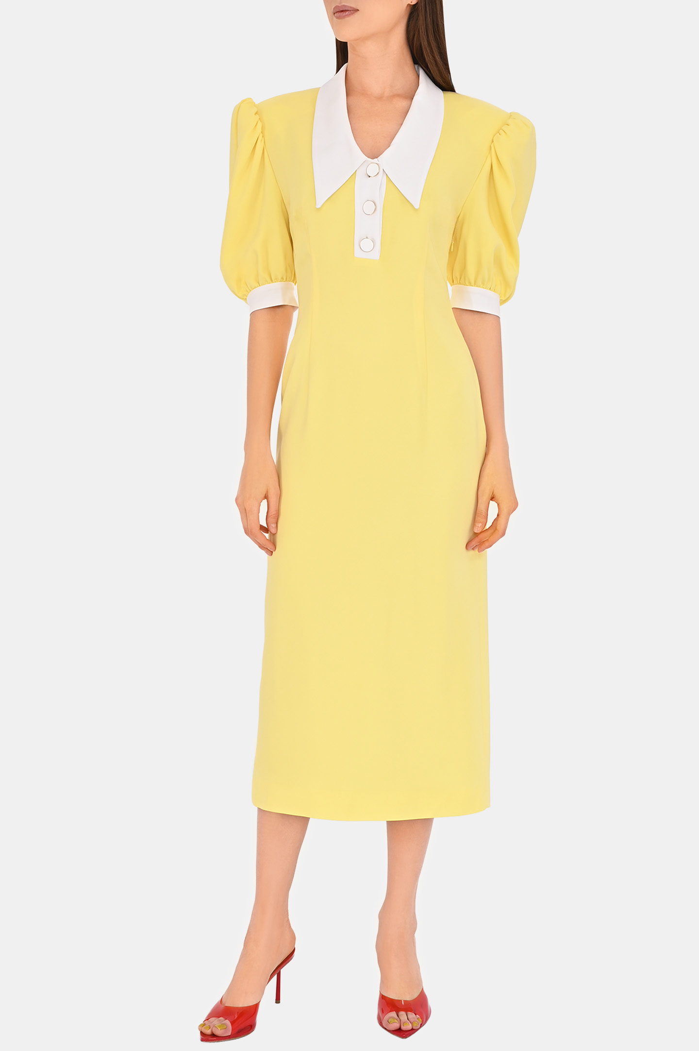 Платье ROWEN ROSE DRS_RR171, цвет: Желтый, Женский