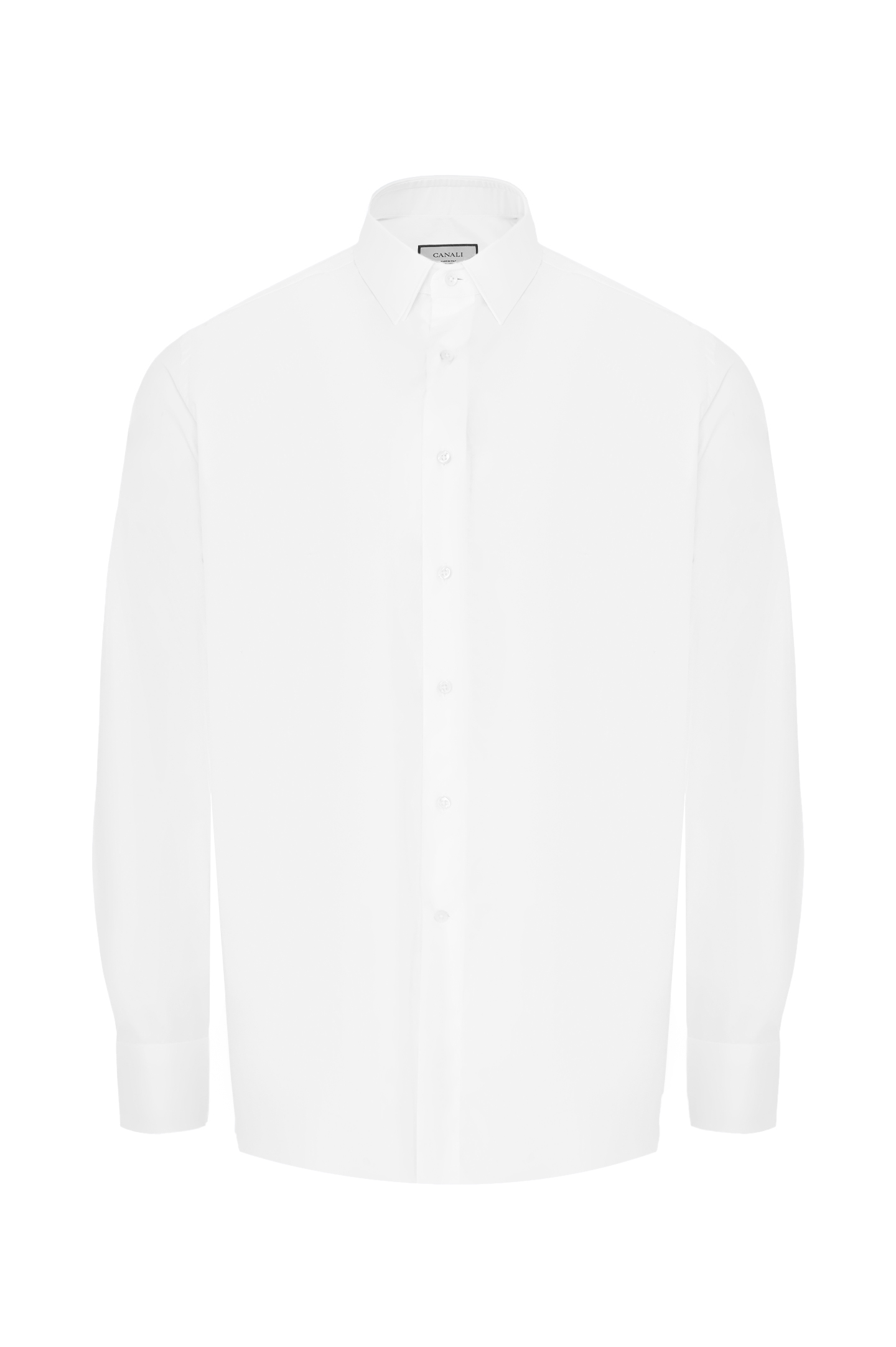 Рубашка из хлопка и эластана CANALI GD02832 7A1/1, цвет: Белый, Мужской