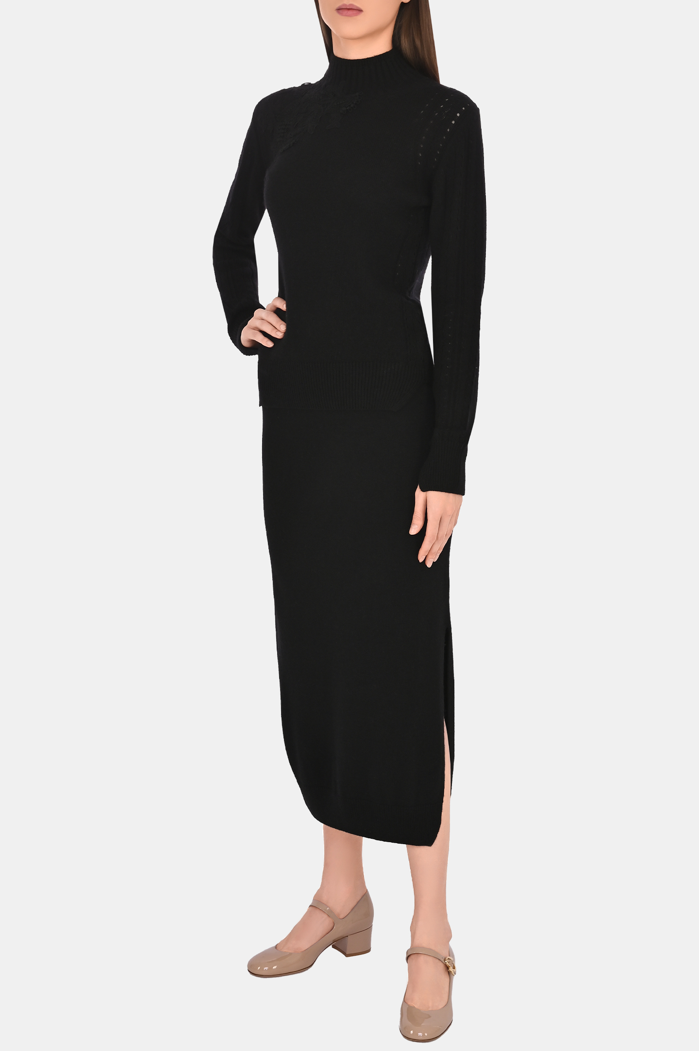Юбка ERMANNO SCERVINO D434O500YZL, цвет: Черный, Женский