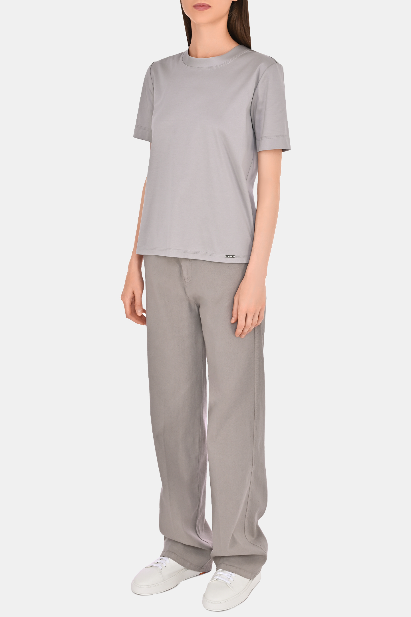 Футболка KITON D53450H0805, цвет: Серый, Женский