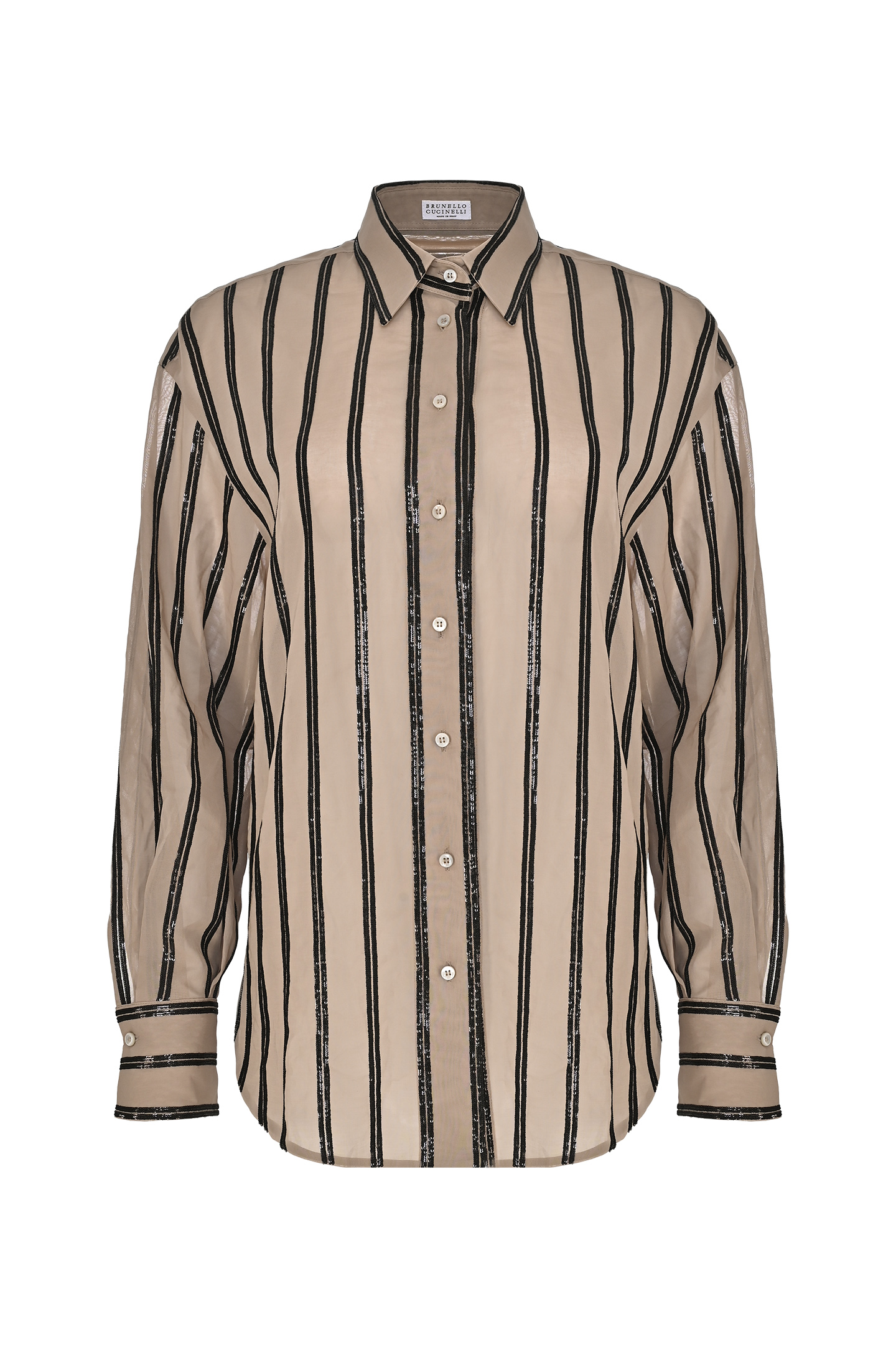Рубашка BRUNELLO  CUCINELLI MH911RH906, цвет: Бежевый, Женский