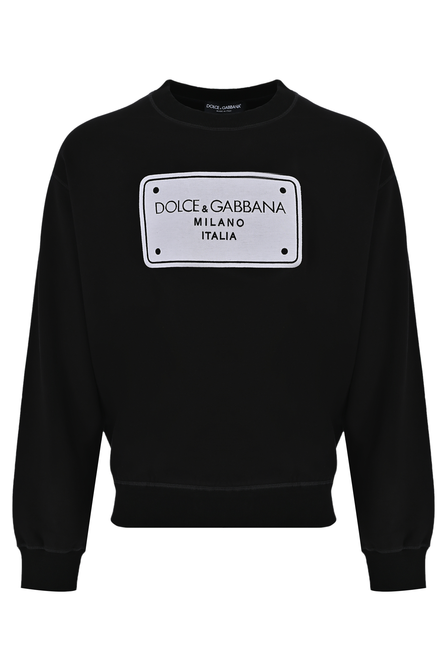 Свитшот с логотипом DOLCE & GABBANA G9AHSZ G7NRT, цвет: Черный, Мужской