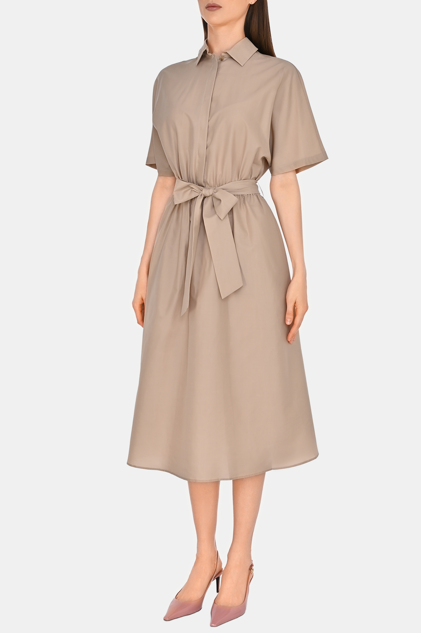 Платье+пояс KITON D59304K0973E0, цвет: Бежевый, Женский