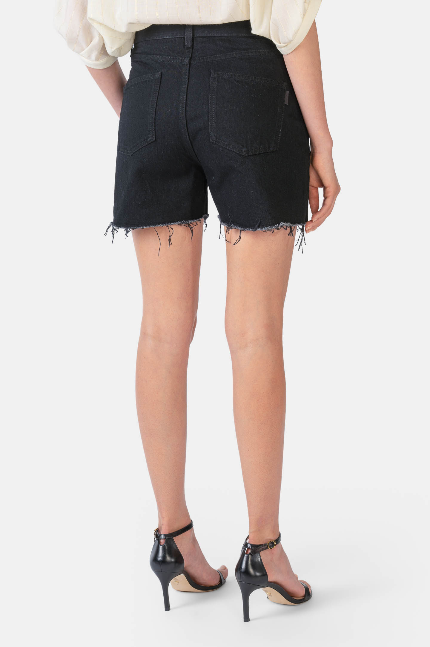 Шорты SAINT LAURENT 611755 YF899 1220, цвет: Черный, Женский