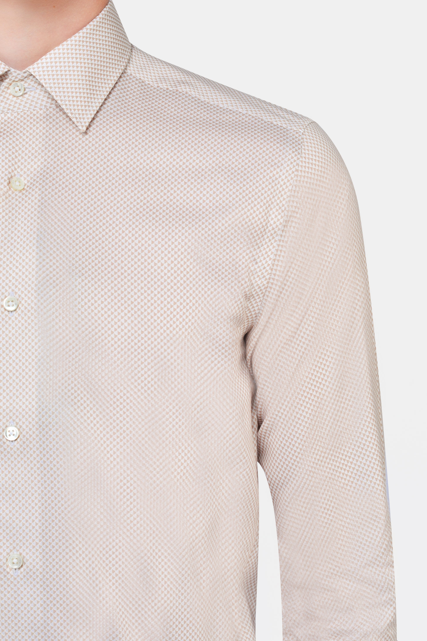 Рубашка CANALI GR02285/701, цвет: Бежевый, Мужской