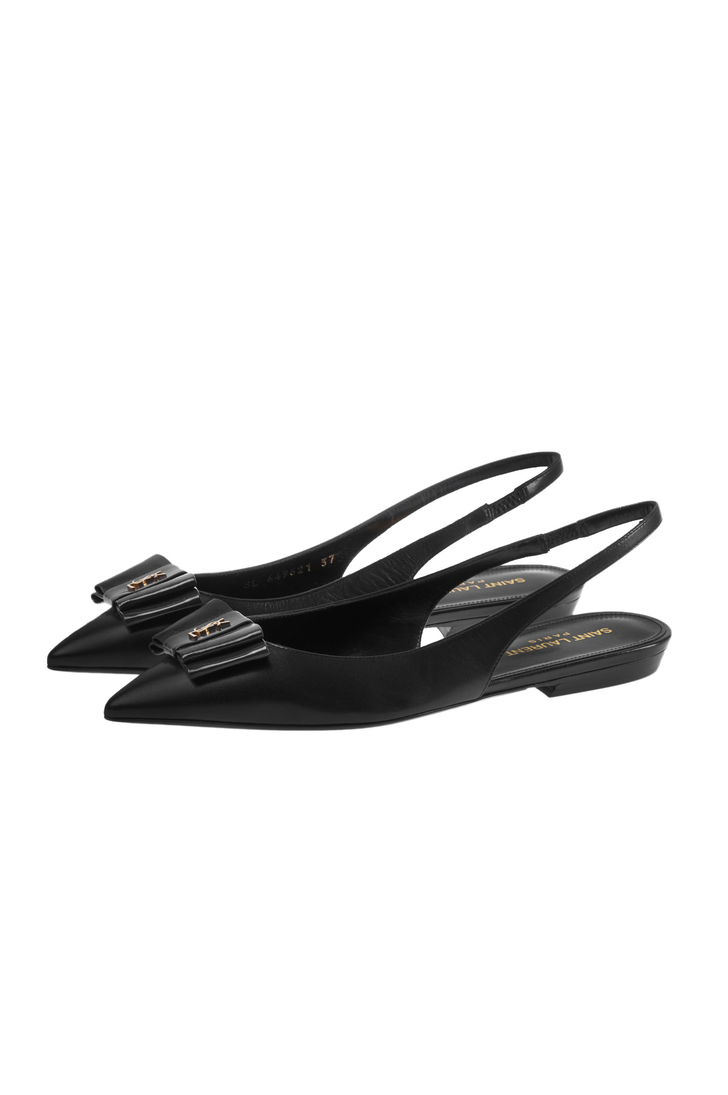 Балетки SAINT LAURENT 649621 1ZJ10, цвет: Черный, Женский