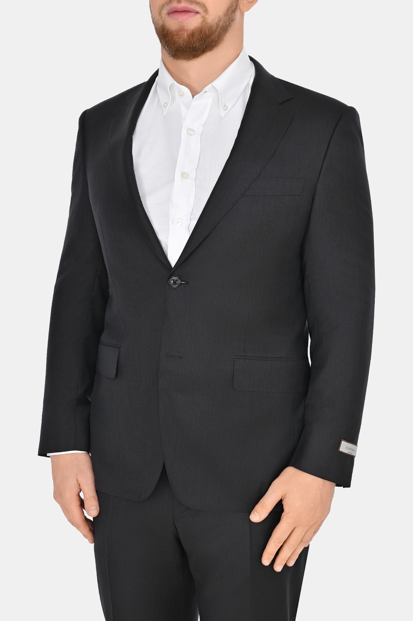 Костюм из шерсти CANALI AX01199 E13280/19/-L/7R, цвет: Темно-серый, Мужской