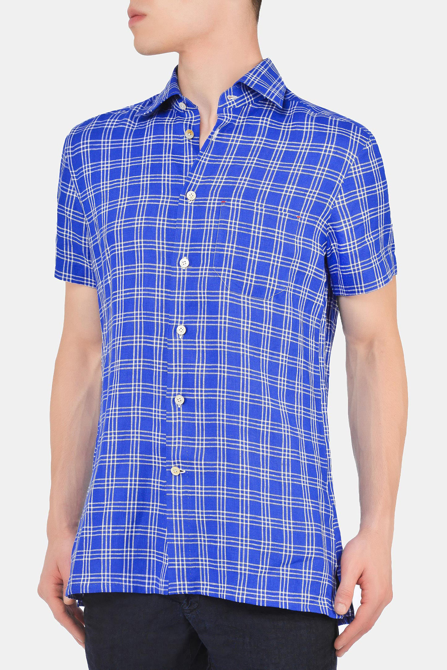 Рубашка KITON UMCNERH076991, цвет: Синий, Мужской