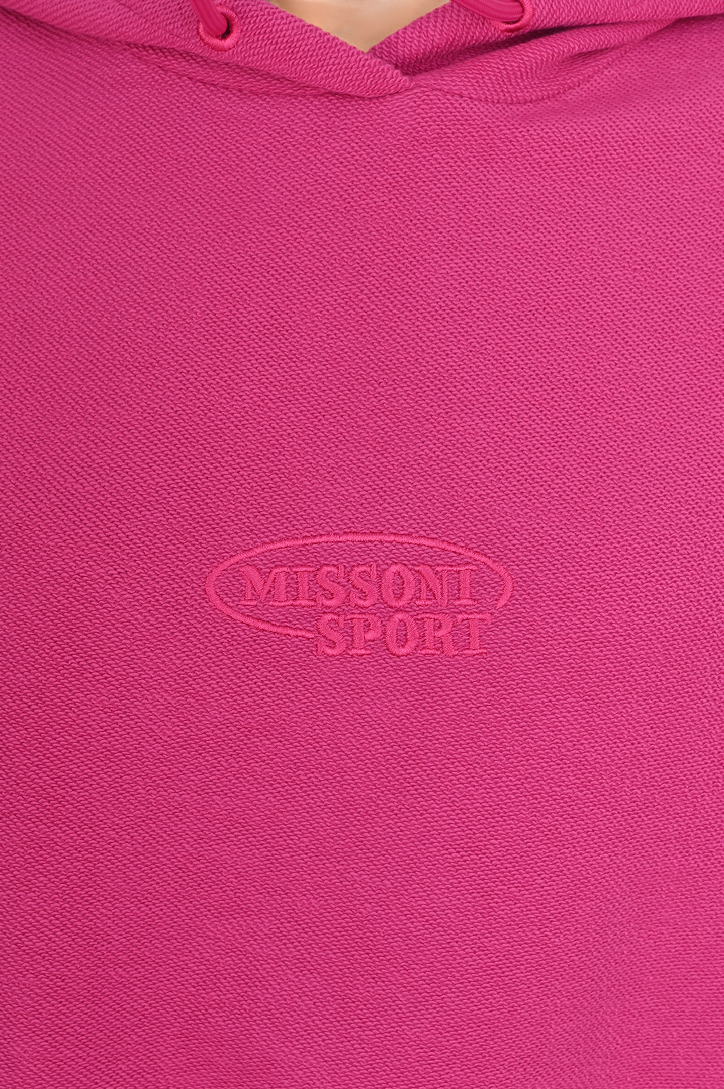 Хлопковое худи спорт MISSONI SS24SW01-BJ00IJ, цвет: Розовый, Женский
