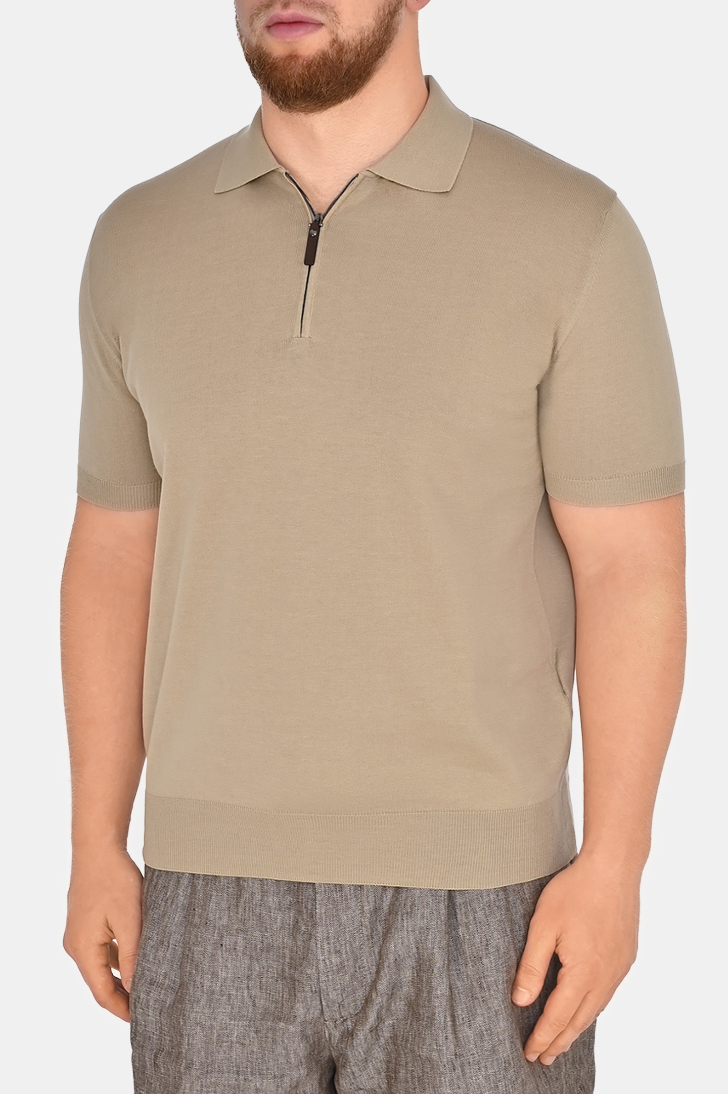 Поло (Джемпер) CANALI MK00145 C0454, цвет: Бежевый, Мужской