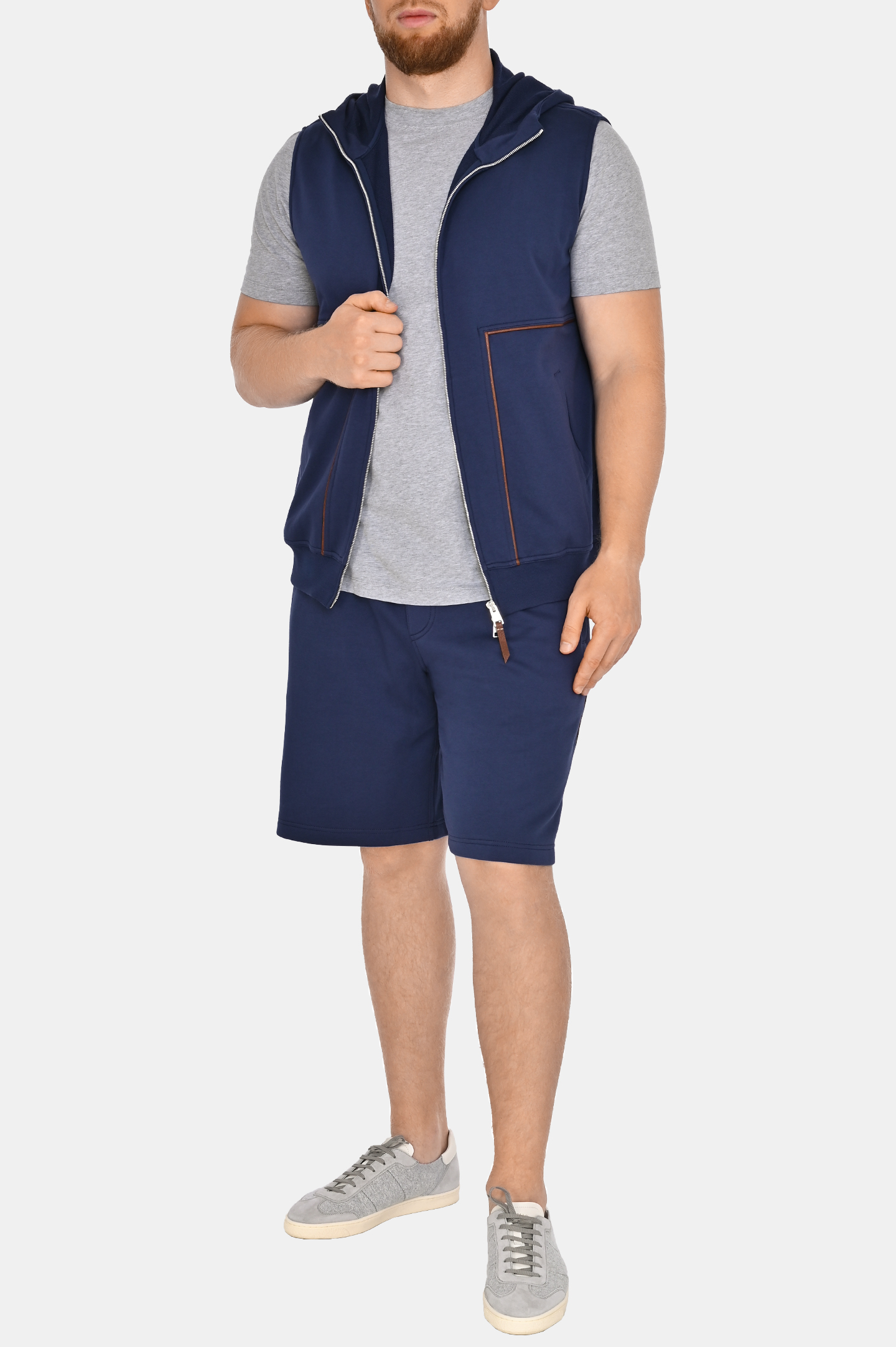 Жилет BRUNELLO  CUCINELLI MW8639088GC, цвет: Темно-синий, Мужской