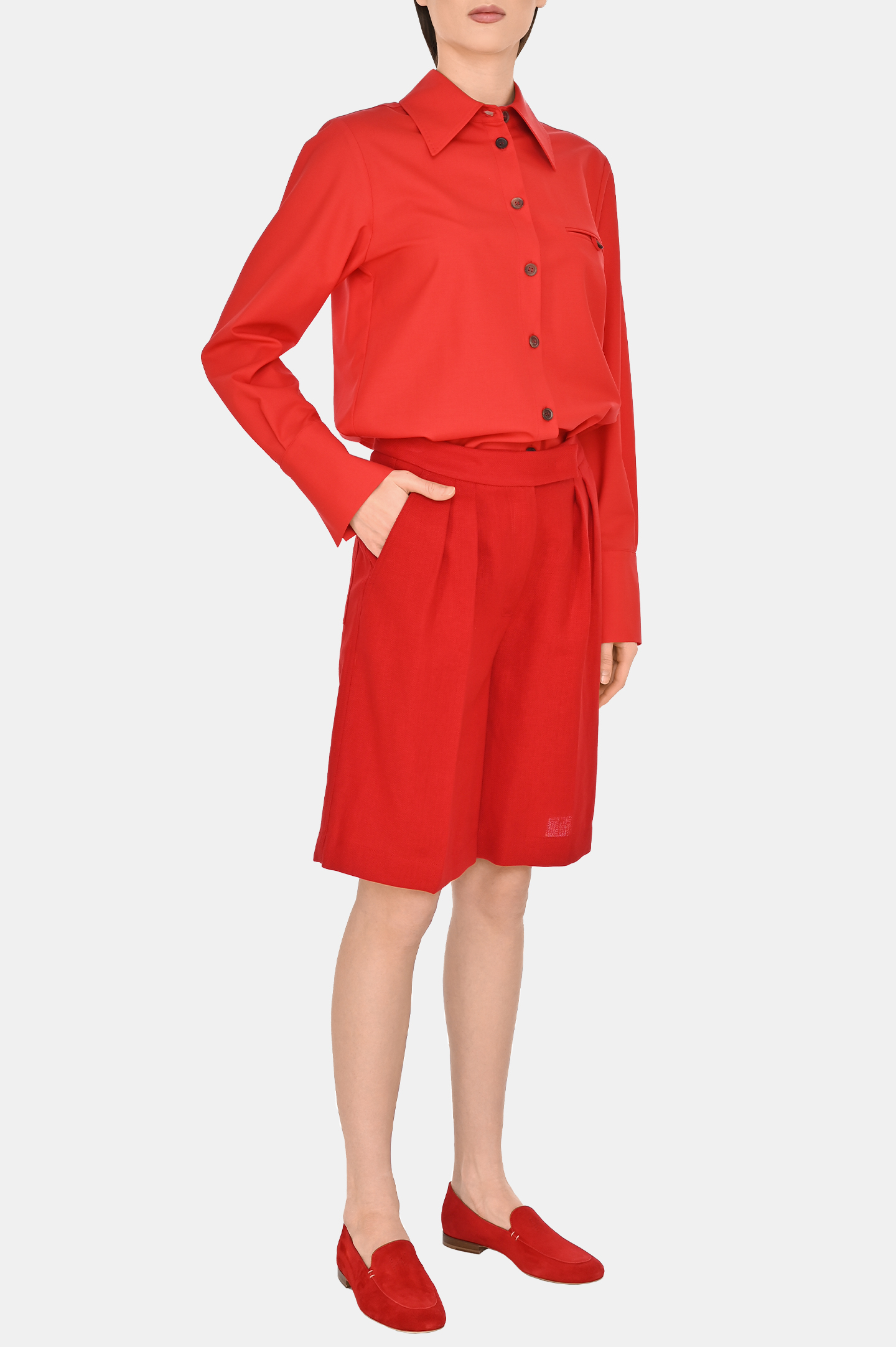 Лоферы KITON D57803N010082, цвет: Красный, Женский