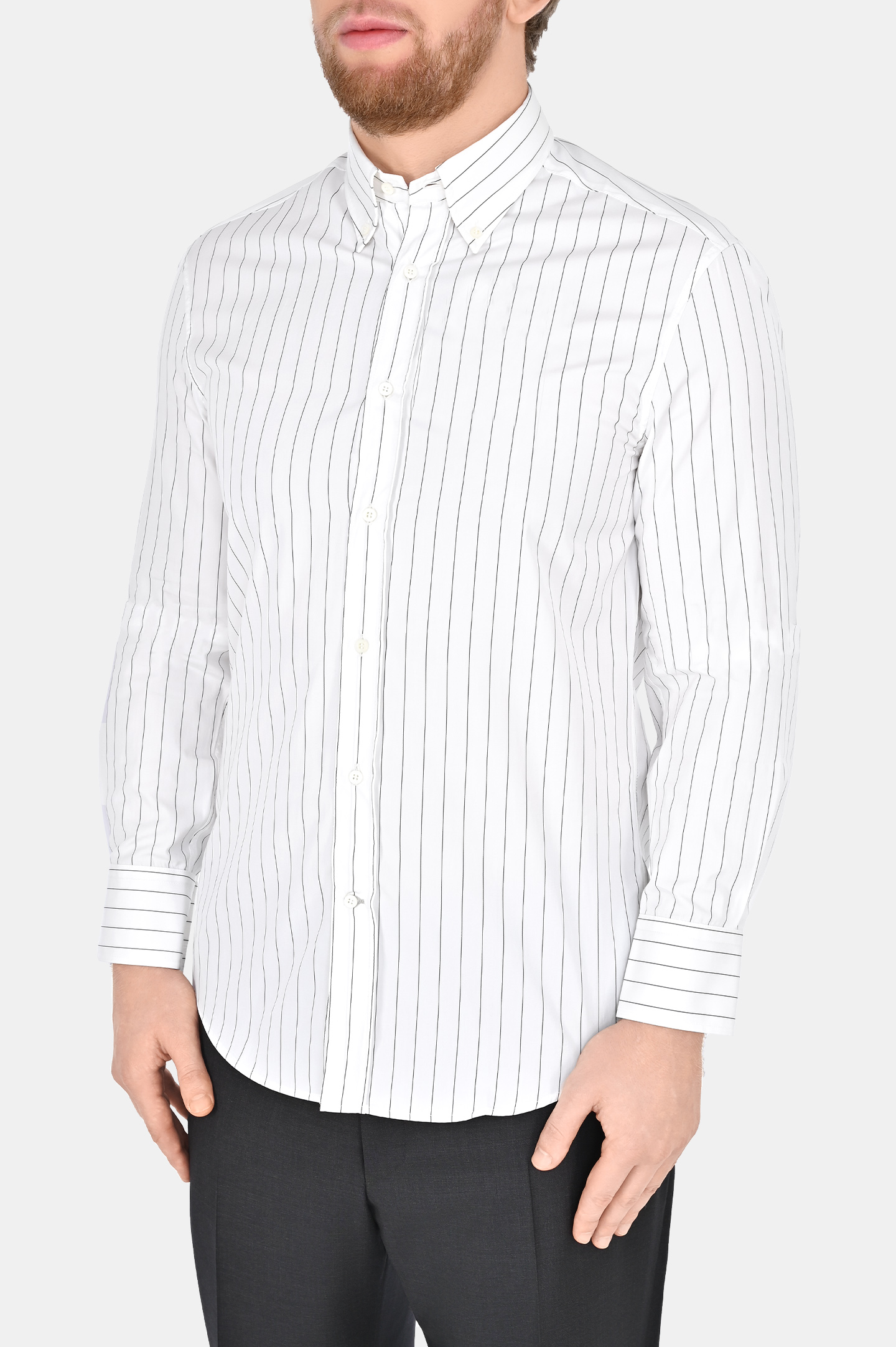 Рубашка BRUNELLO  CUCINELLI MF7921716, цвет: Белый, Мужской