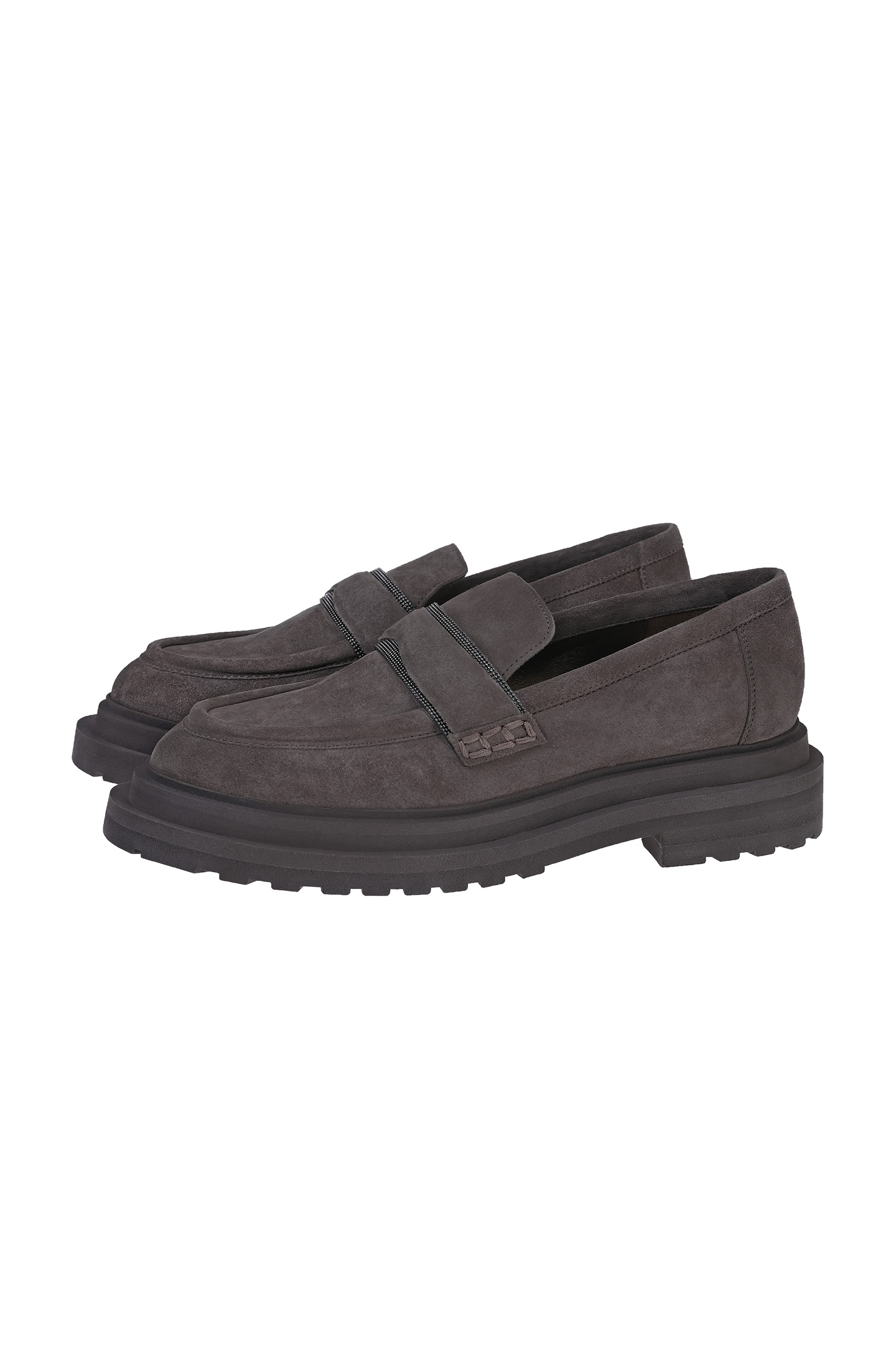 Лоферы BRUNELLO  CUCINELLI MZSFG2580, цвет: Коричневый, Женский