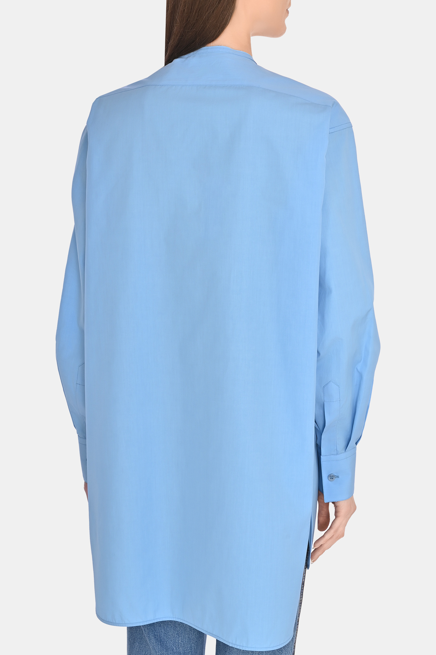 Блуза ERMANNO SCERVINO D422K302MSC, цвет: Голубой, Женский