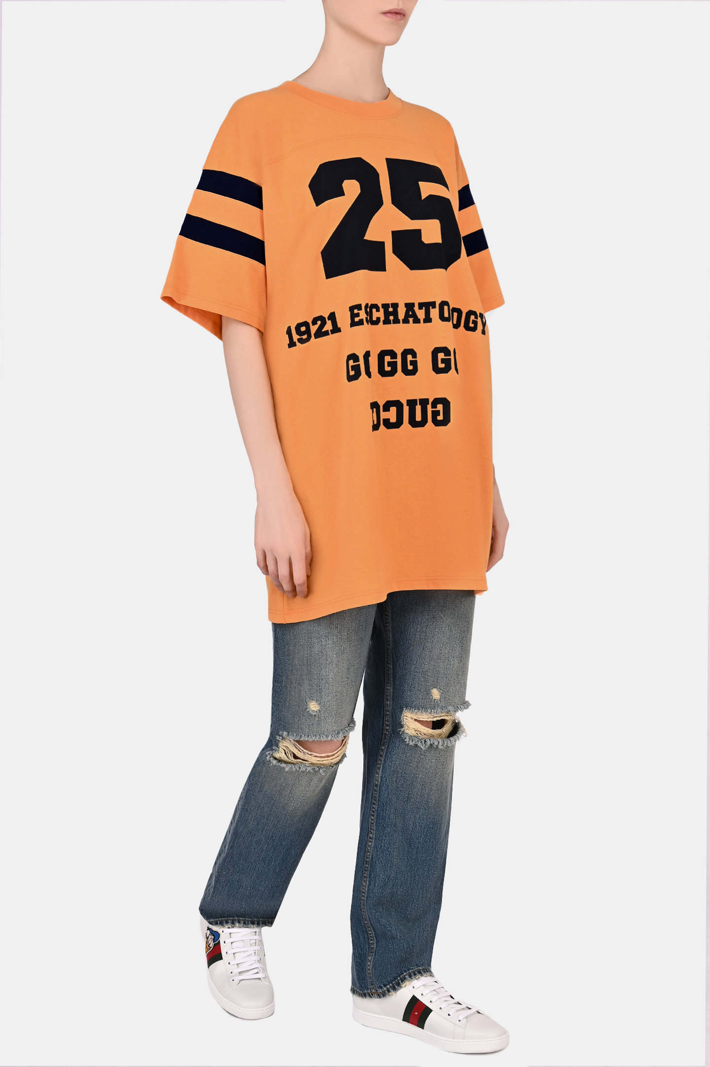 Футболка GUCCI 660744 XJDKM, цвет: Оранжевый, Женский