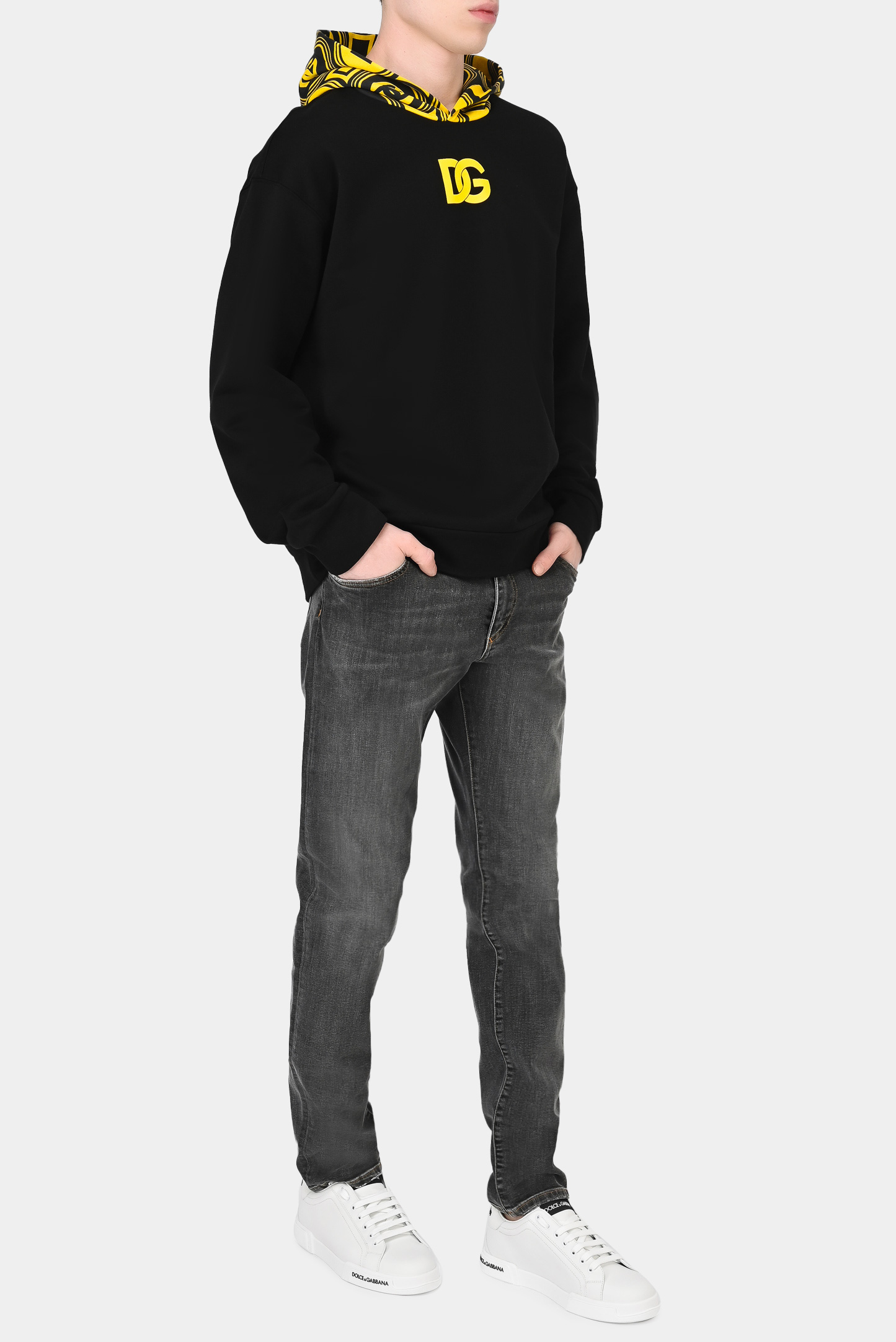 Худи DOLCE & GABBANA G9XB3T G7B2N, цвет: Черный, Мужской