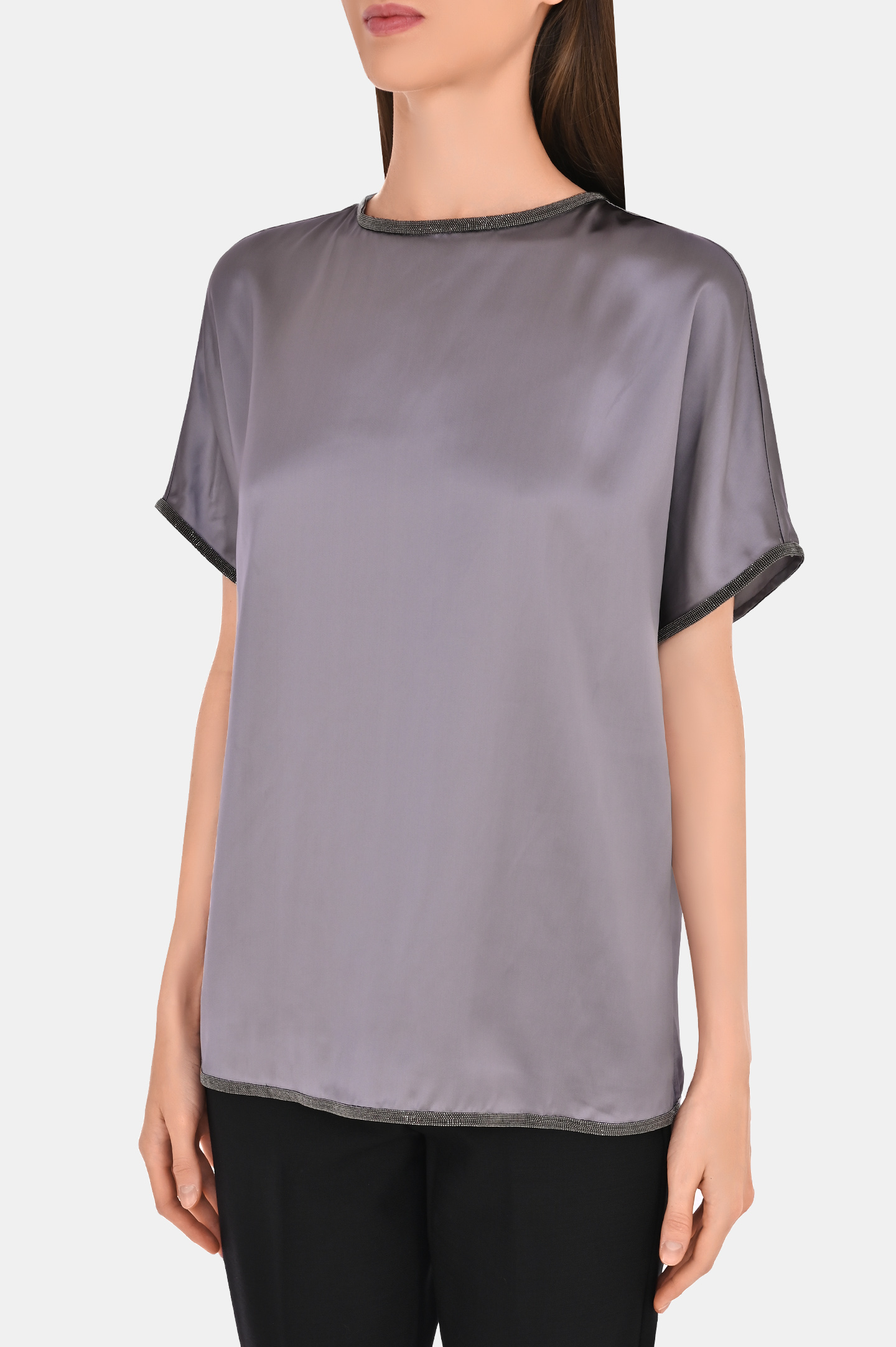 Блуза FABIANA FILIPPI TPD213F214D575, цвет: Темно-серый, Женский