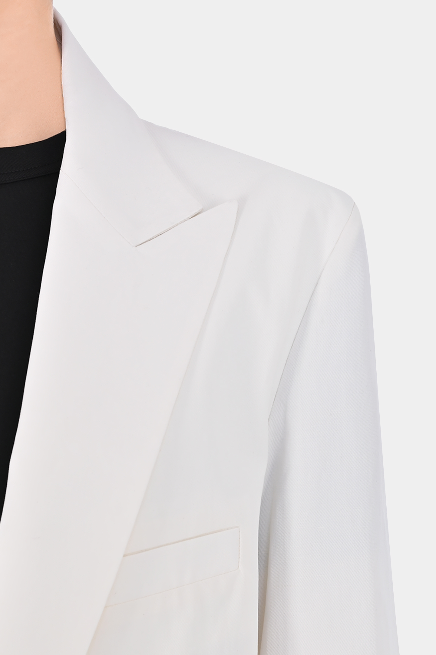 Жакет двубортный с карманами FABIANA FILIPPI GCD274F544 D672, цвет: Белый, Женский