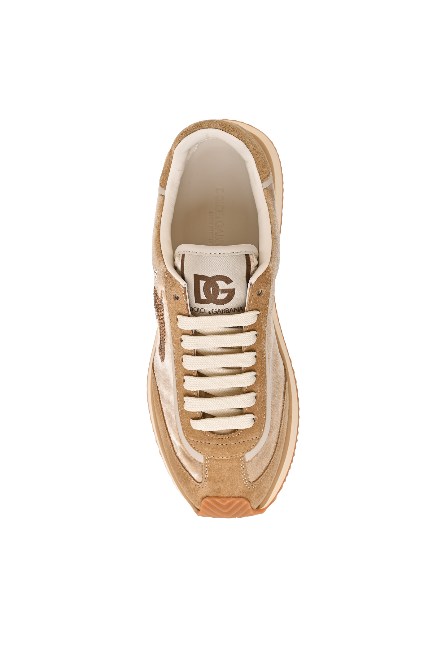 Кроссовки (Полуботинки) DOLCE & GABBANA CK2288 A6N32, цвет: Бежевый, Женский