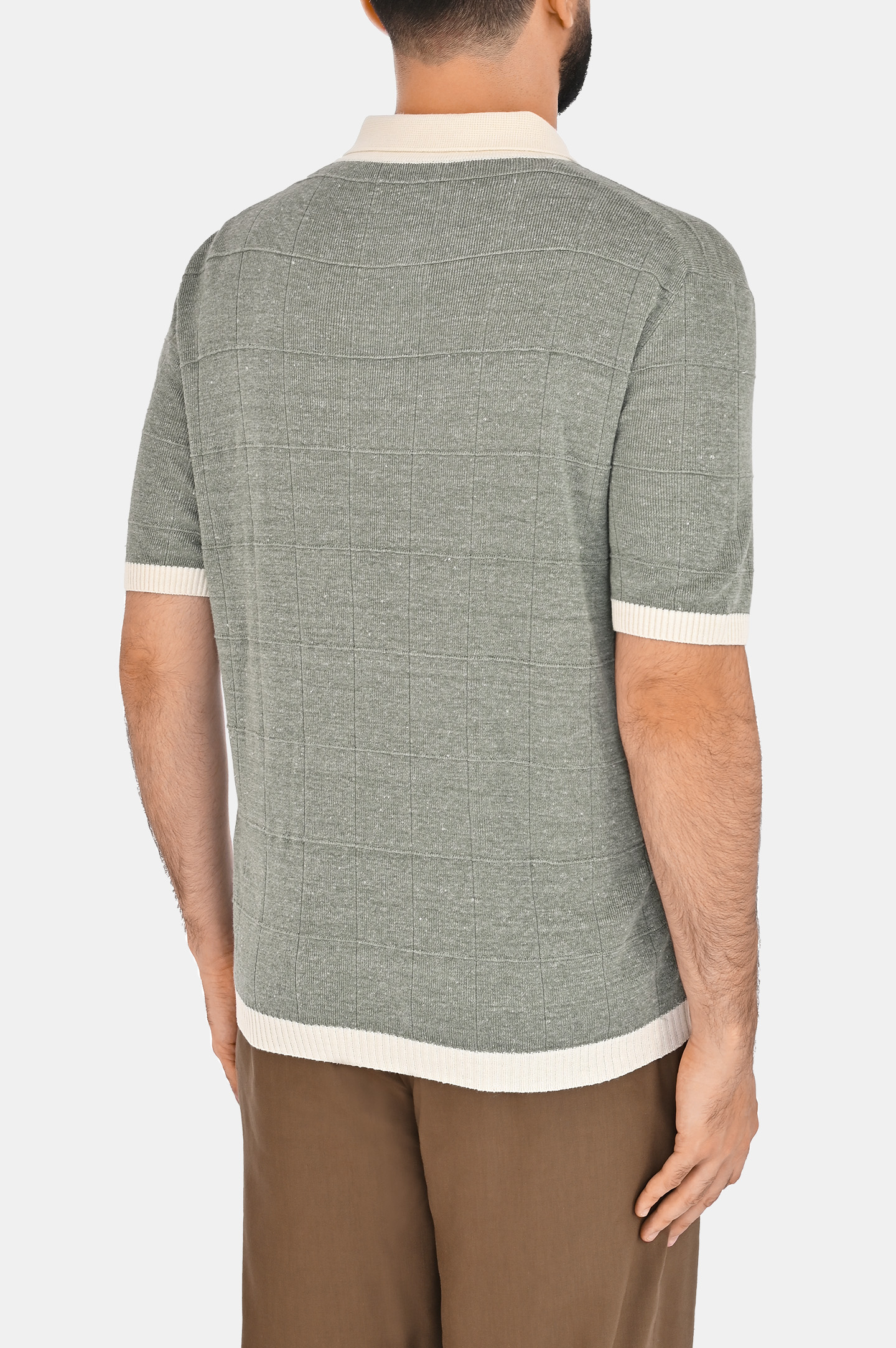 Поло CANALI MK02269 C1084, цвет: Зеленый, Мужской
