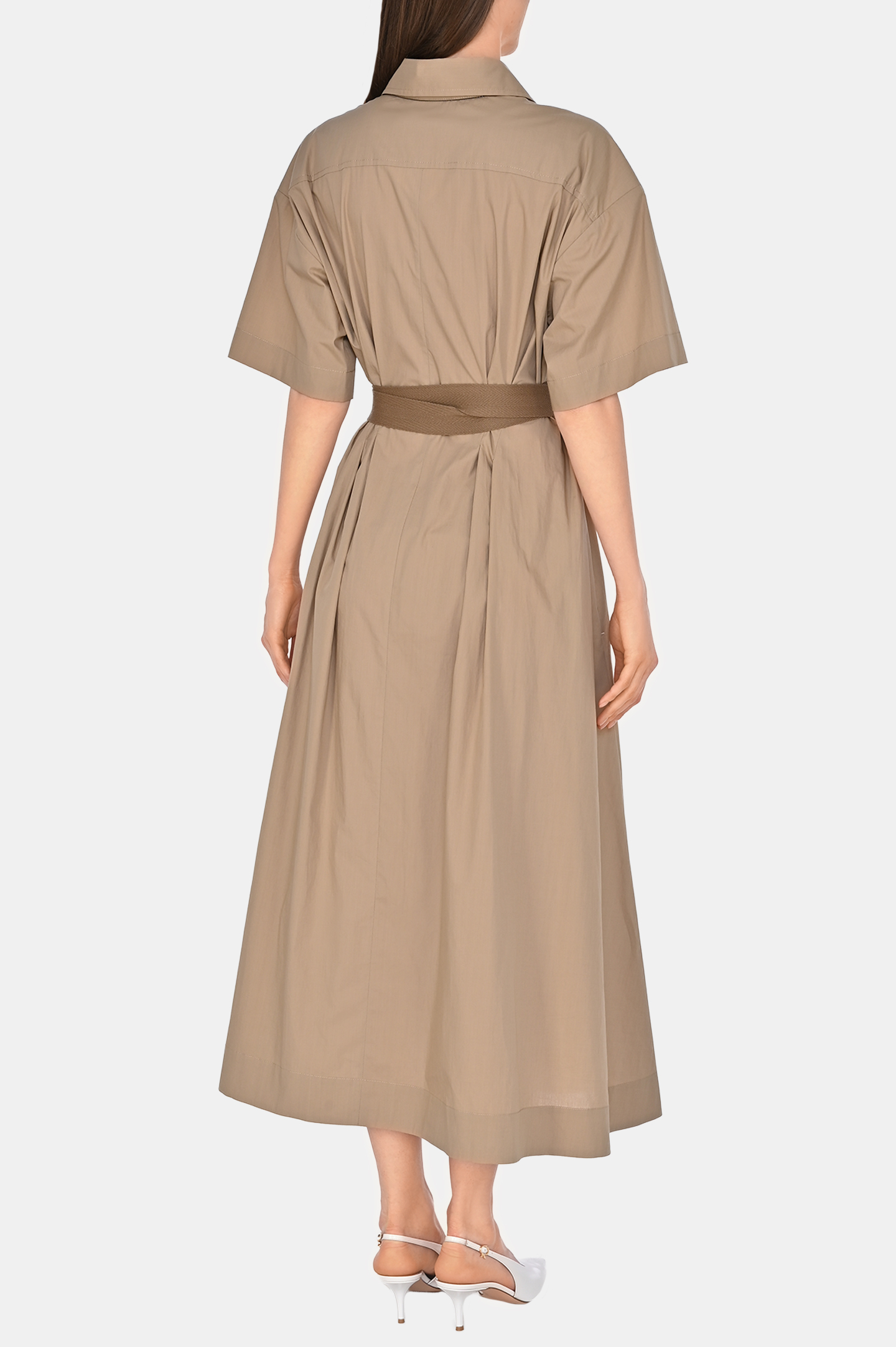 Платье+пояс BRUNELLO  CUCINELLI M0H93A5306, цвет: Бежевый, Женский