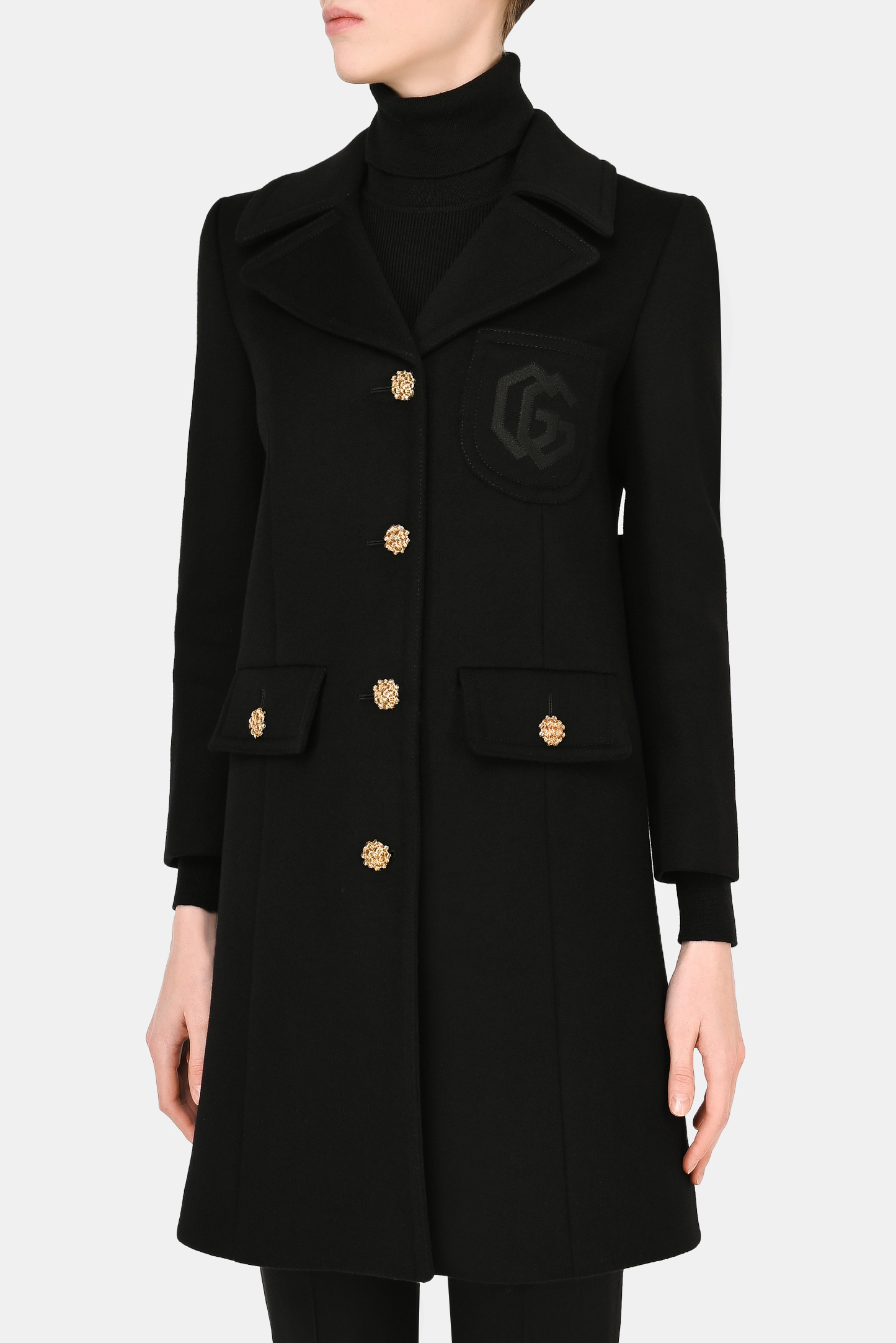 Пальто GUCCI 657054 ZAG3M, цвет: Черный, Женский