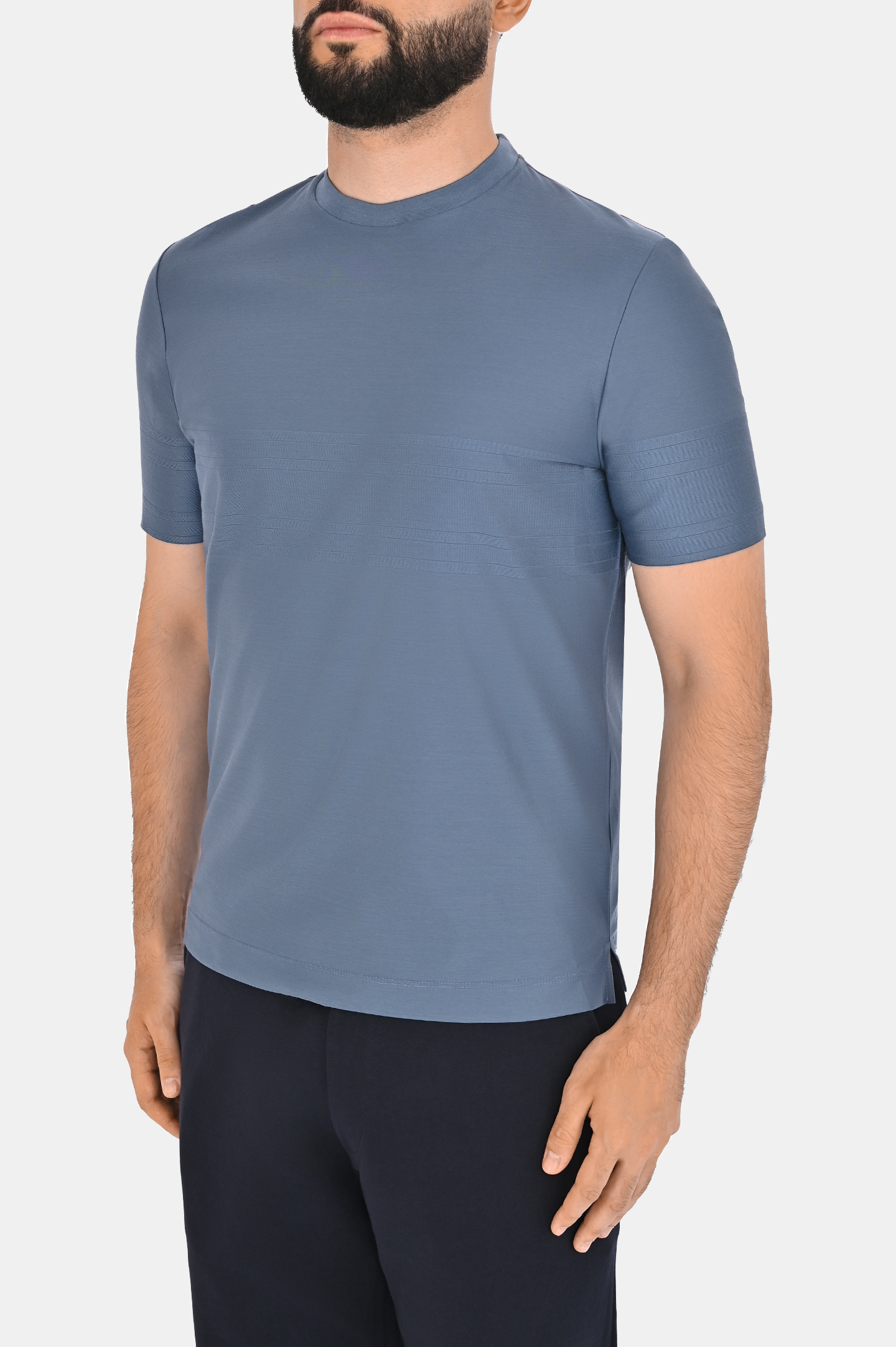 Футболка CANALI MJ02242 T0806, цвет: Голубой, Мужской