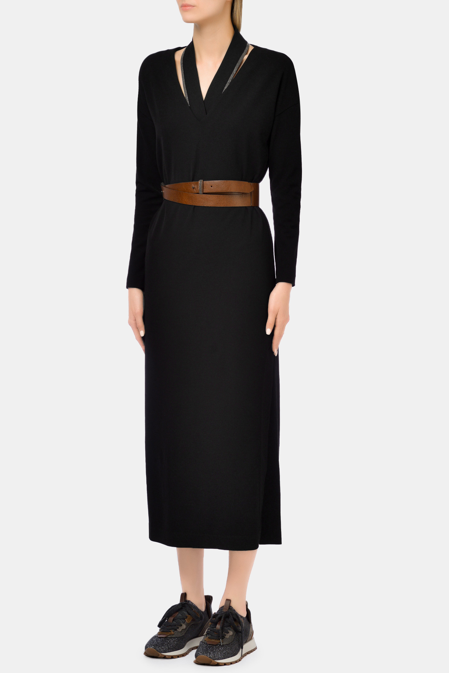 Платье BRUNELLO  CUCINELLI MPR25A4803, цвет: Черный, Женский