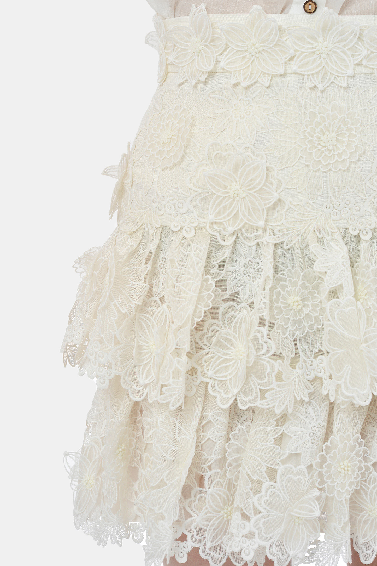 Юбка ZIMMERMANN 9859SAND NAT, цвет: Белый, Женский