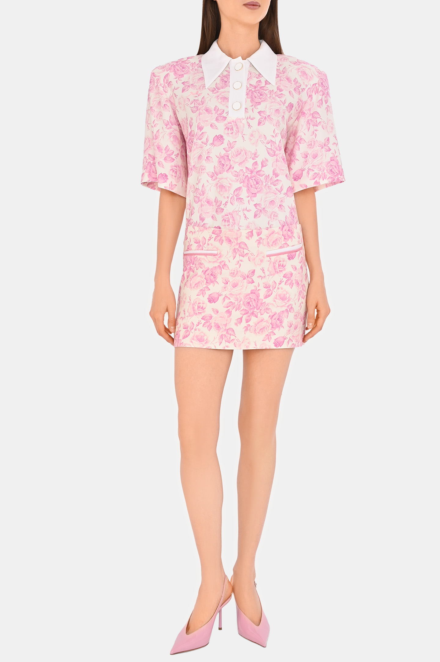 Блуза ROWEN ROSE TOP_RR083, цвет: Розовый, Женский
