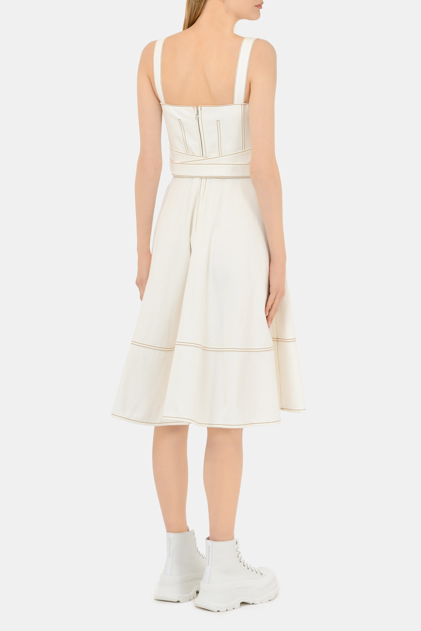 Платье ALEXANDER MCQUEEN 648946 QMAA9, цвет: Белый, Женский