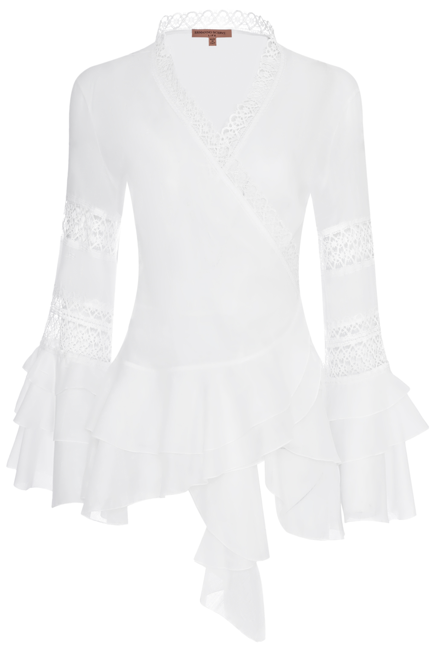 Блуза ERMANNO SCERVINO D424K604FWF, цвет: Белый, Женский